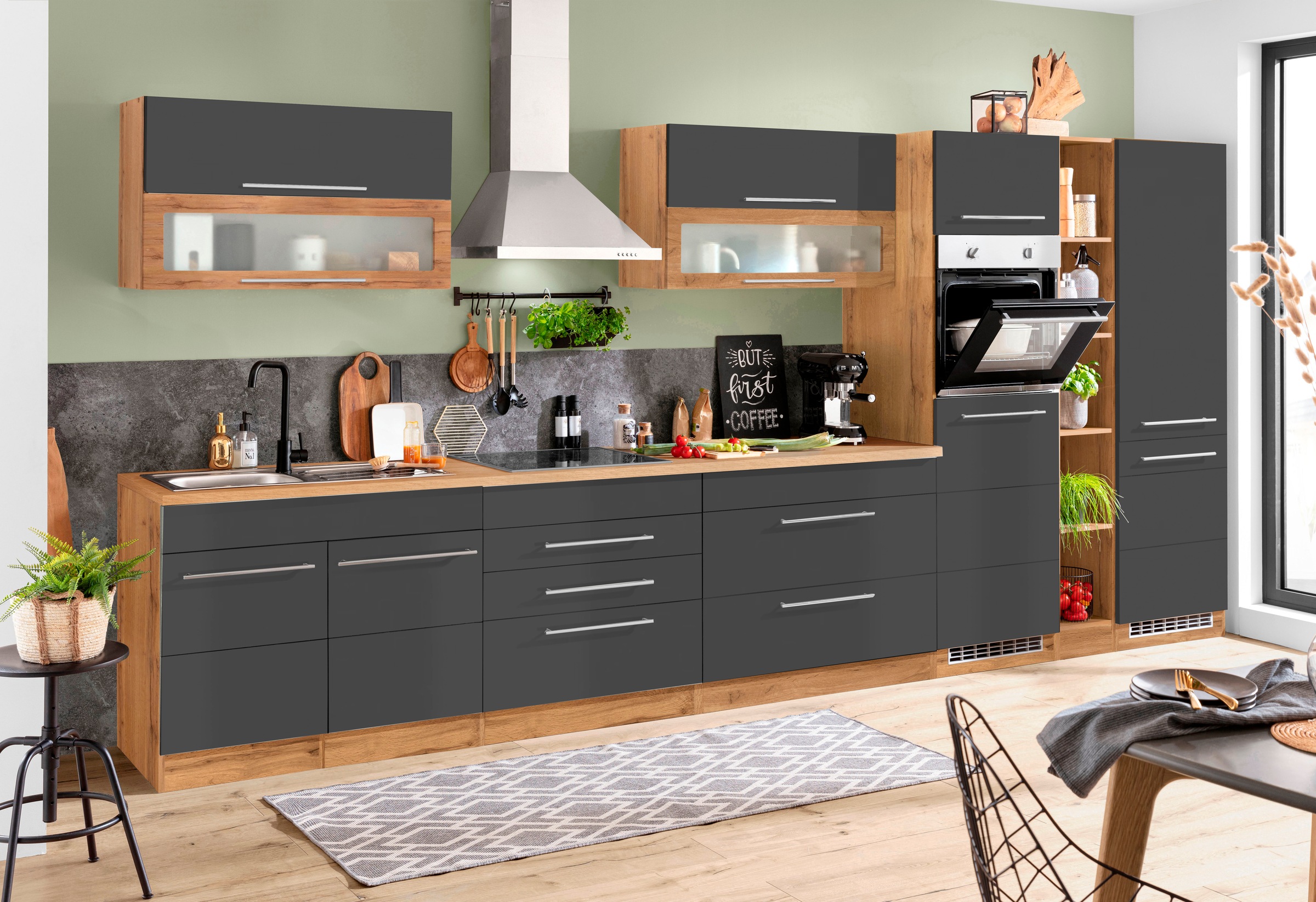 KOCHSTATION Küchenzeile "KS-Wien" Breite 430 cm, wahlweise mit E-Geräten un günstig online kaufen