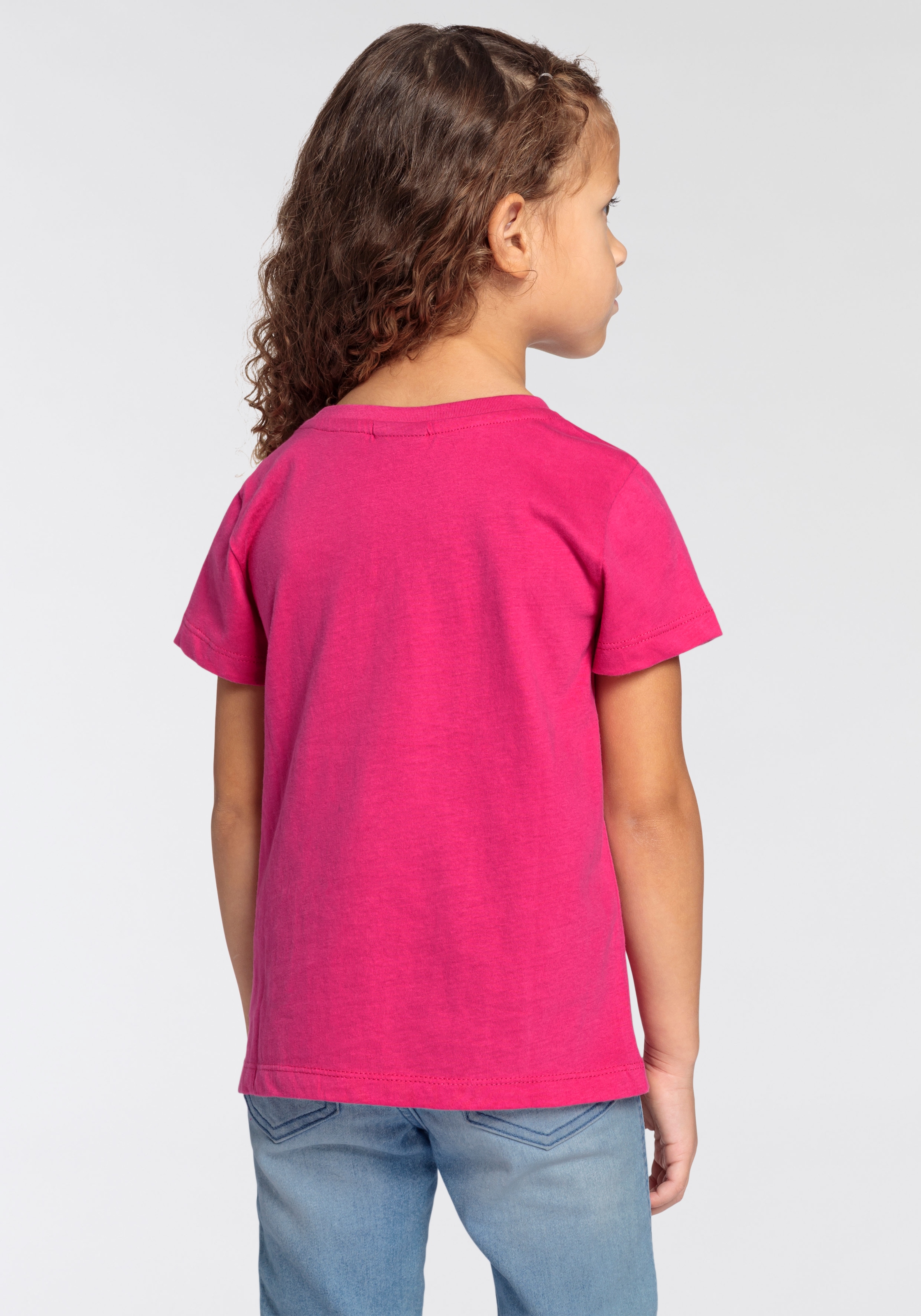 KIDSWORLD T-Shirt »Einhorn mit Regenbogen«, Kurzarm, hüftlange Passform, bedrucktes Design