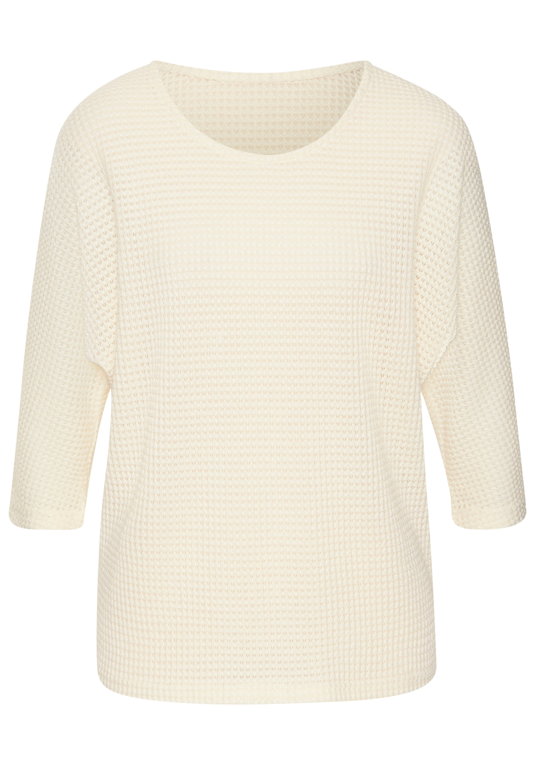 Vivance Langarmshirt "mit modischer Waffelstruktur", aus bügelfreier Strick günstig online kaufen