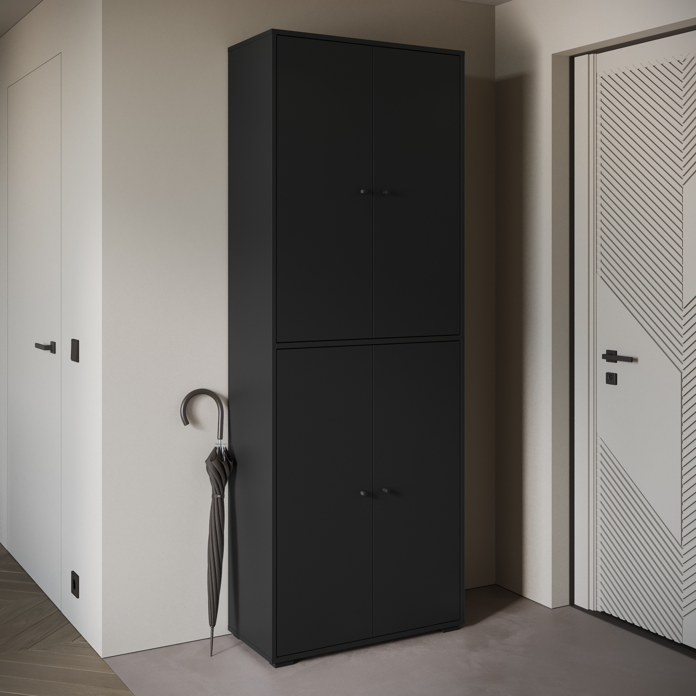 Home affaire Schuhschrank »Schuhkommode Dino« Flurschrank mit verstellbaren Einlegeböden, BxHxT: 70 × 190 × 33 cm
