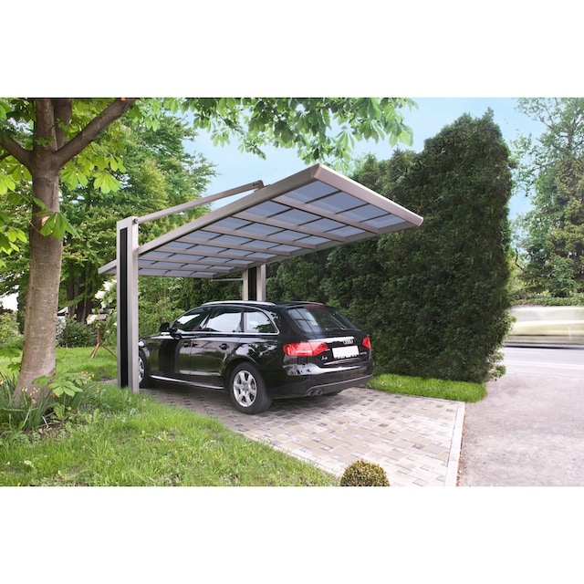 Black Friday Ximax Einzelcarport »My-Port Typ 2758 Typ 60 Sonderhöhe- Edelstahl-Look«, Aluminium, 228 cm, edelstahlfarben, Aluminium | BAUR