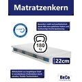 BeCo EXCLUSIV Taschenfederkernmatratze »BodyMax«, 22 cm cm hoch, 480 Federn, (1 St.), bis 180 kg belastbar (lt. Prüfinstitut "Hansecontrol")