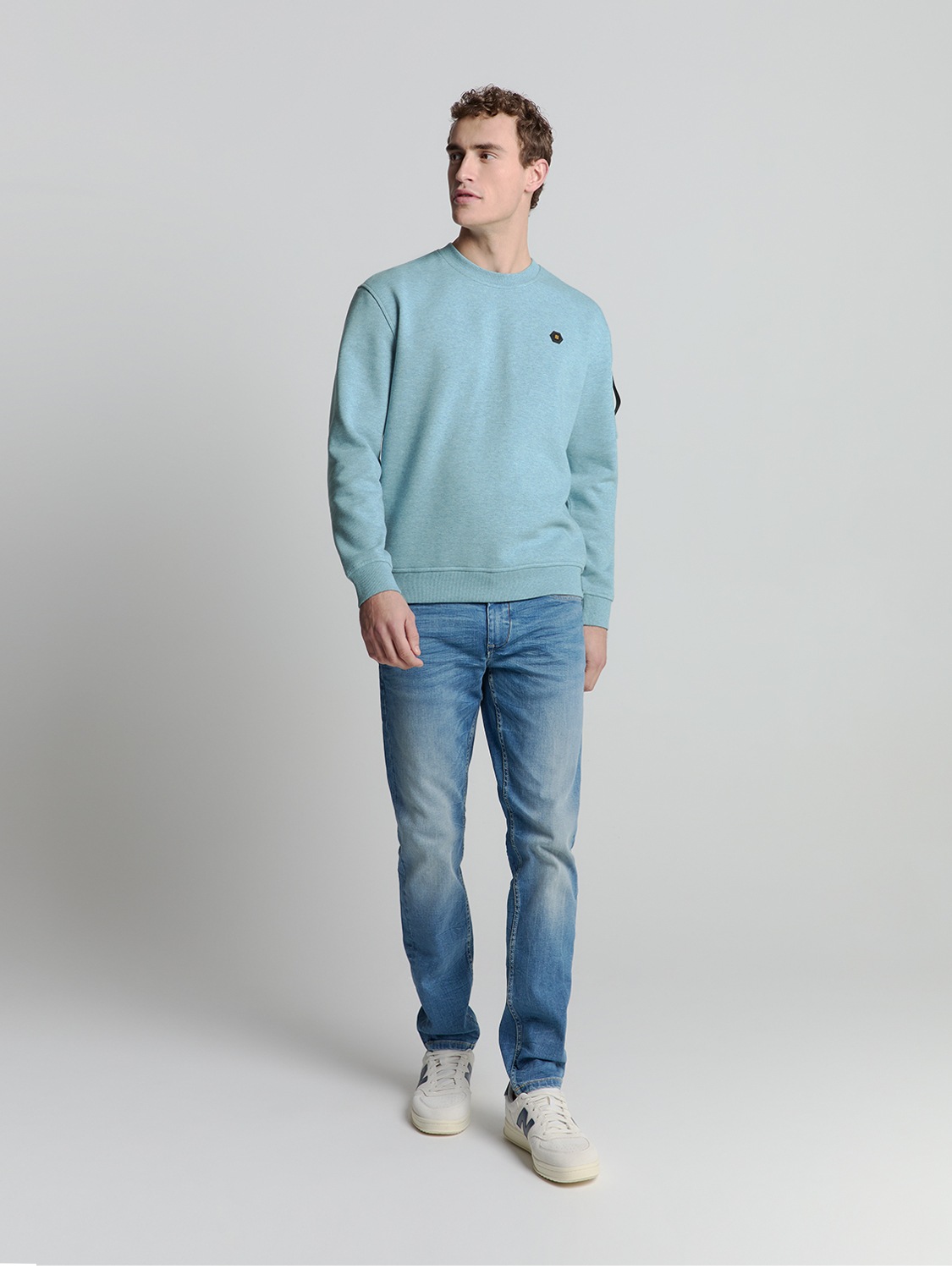 NO EXCESS Sweater »No Excess Rundhalspullover Sweater Crewneck Melange«