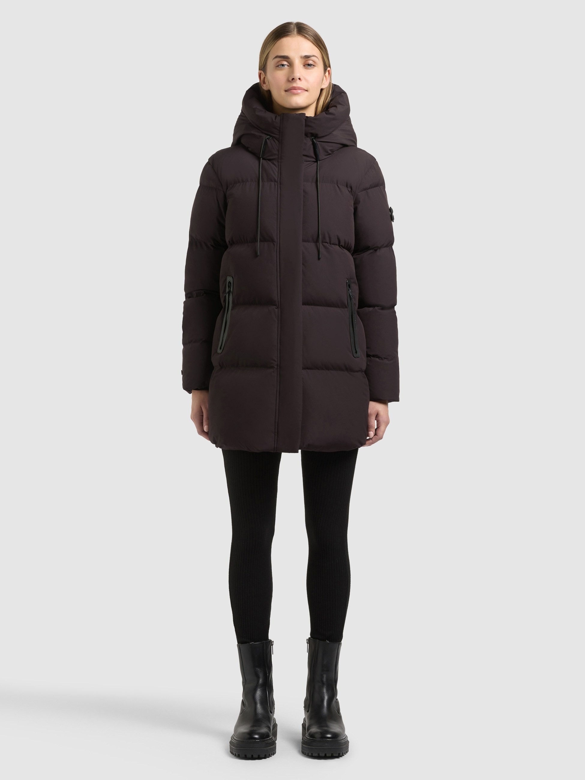 khujo Steppjacke »DROWN2 MATT« mit Kapuze Taschenbeutel mit Fleece