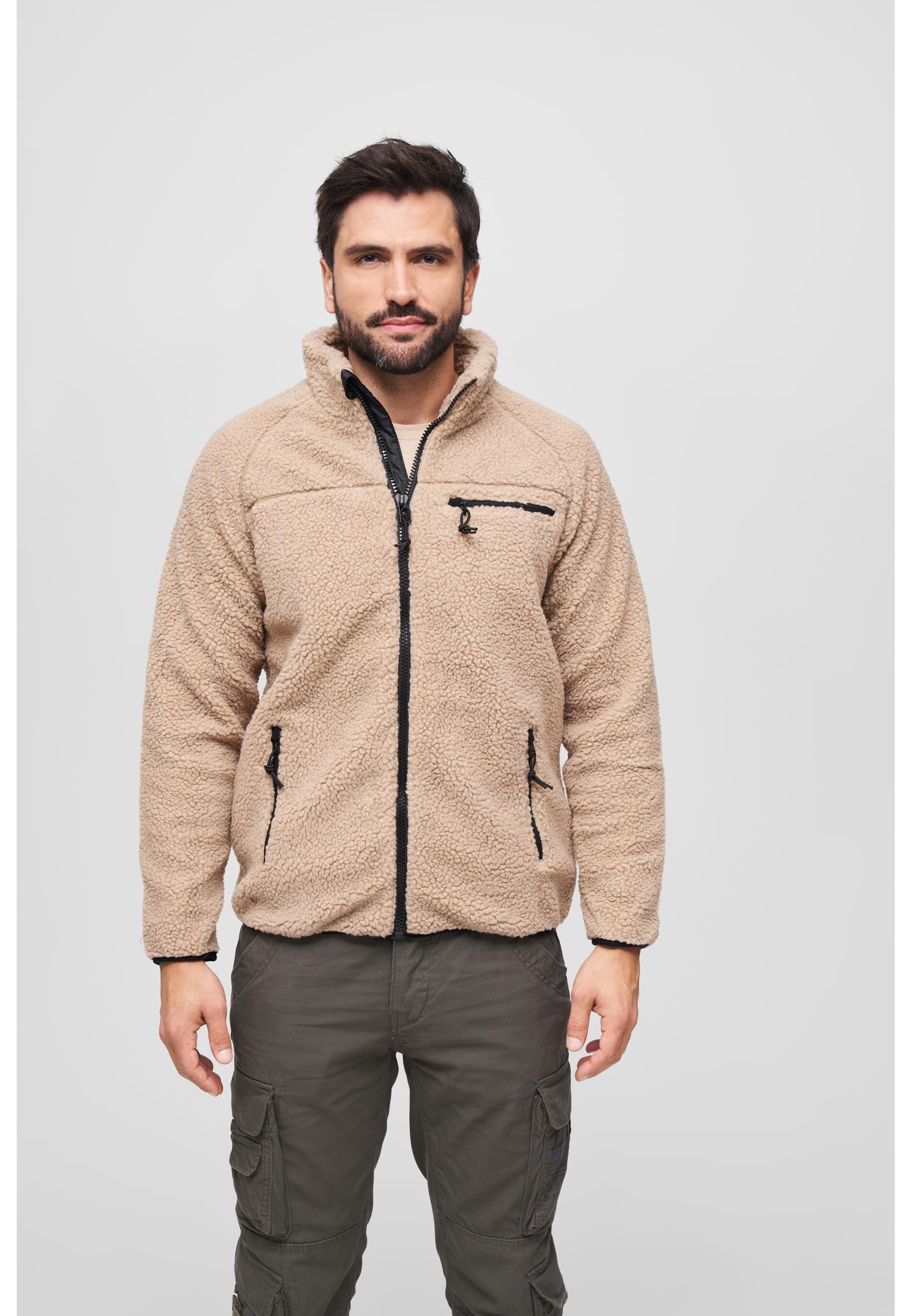 Brandit Allwetterjacke »Brandit Herren Teddyfleece Jacket«, (1 St.), ohne Kapuze