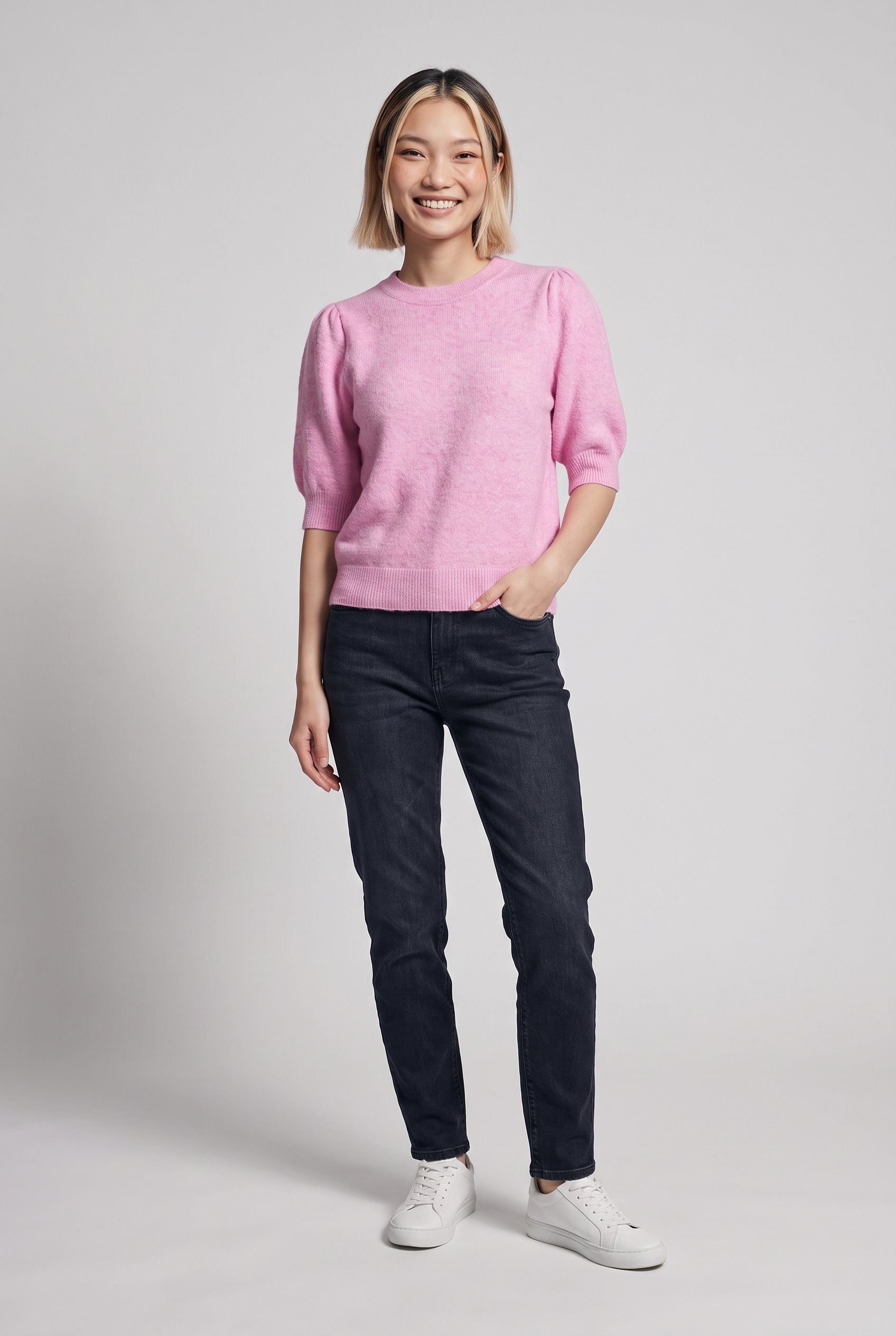 ONLY Strickpullover »ONLRICA LIFE 2/4 PULLOVER KNT NOOS« Materialmix, regular fit