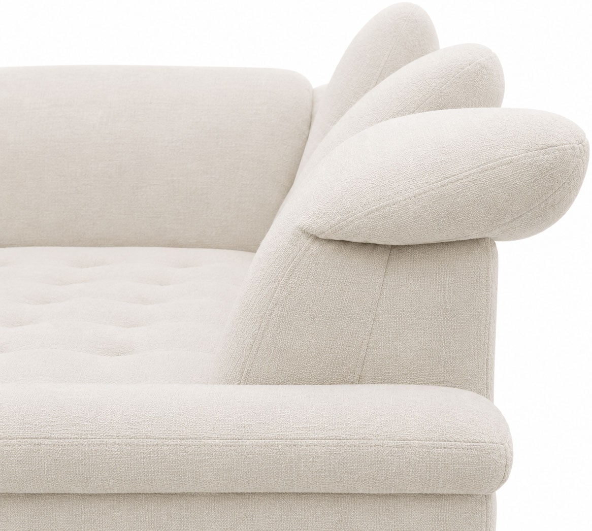 OTTO home Wohnlandschaft »Egedal 352 x 214 cm, auch mit Schlaffunktion & Bettkasten, Holzfüße« Kopfteile verstellbar, U-Form, aus pflegeleichtem Lu x us-Microfaser