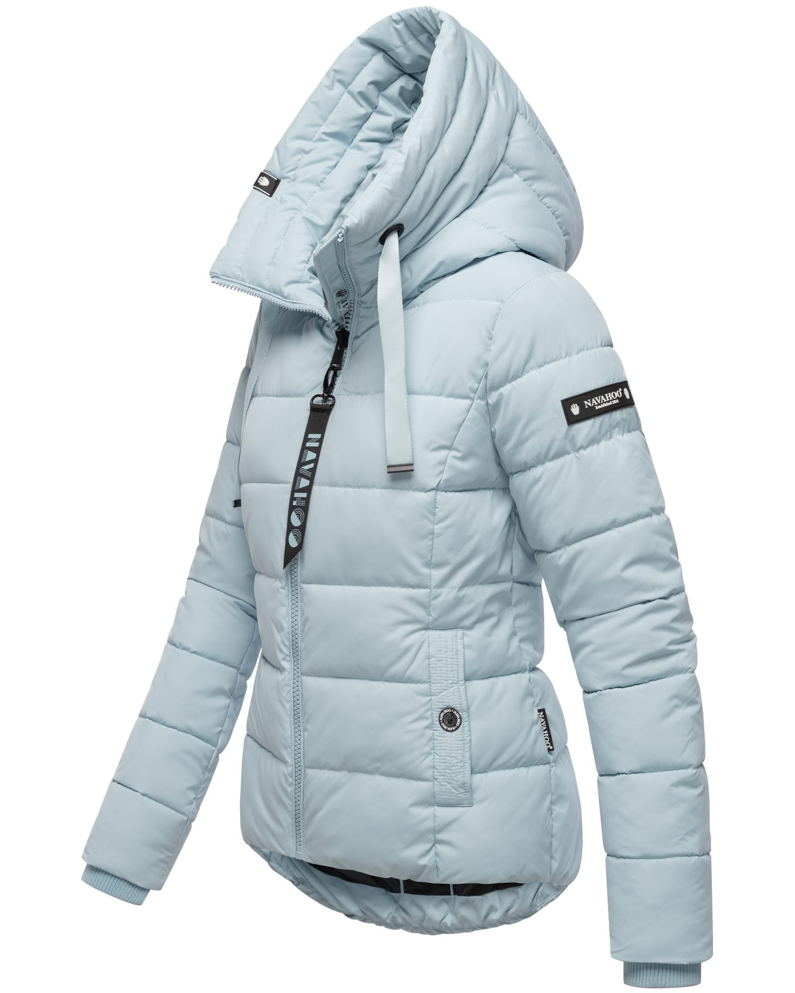 Navahoo Steppjacke »Amayaa«, mit Kapuze, stylische Damen Winterjacke mit coolen Applikationen