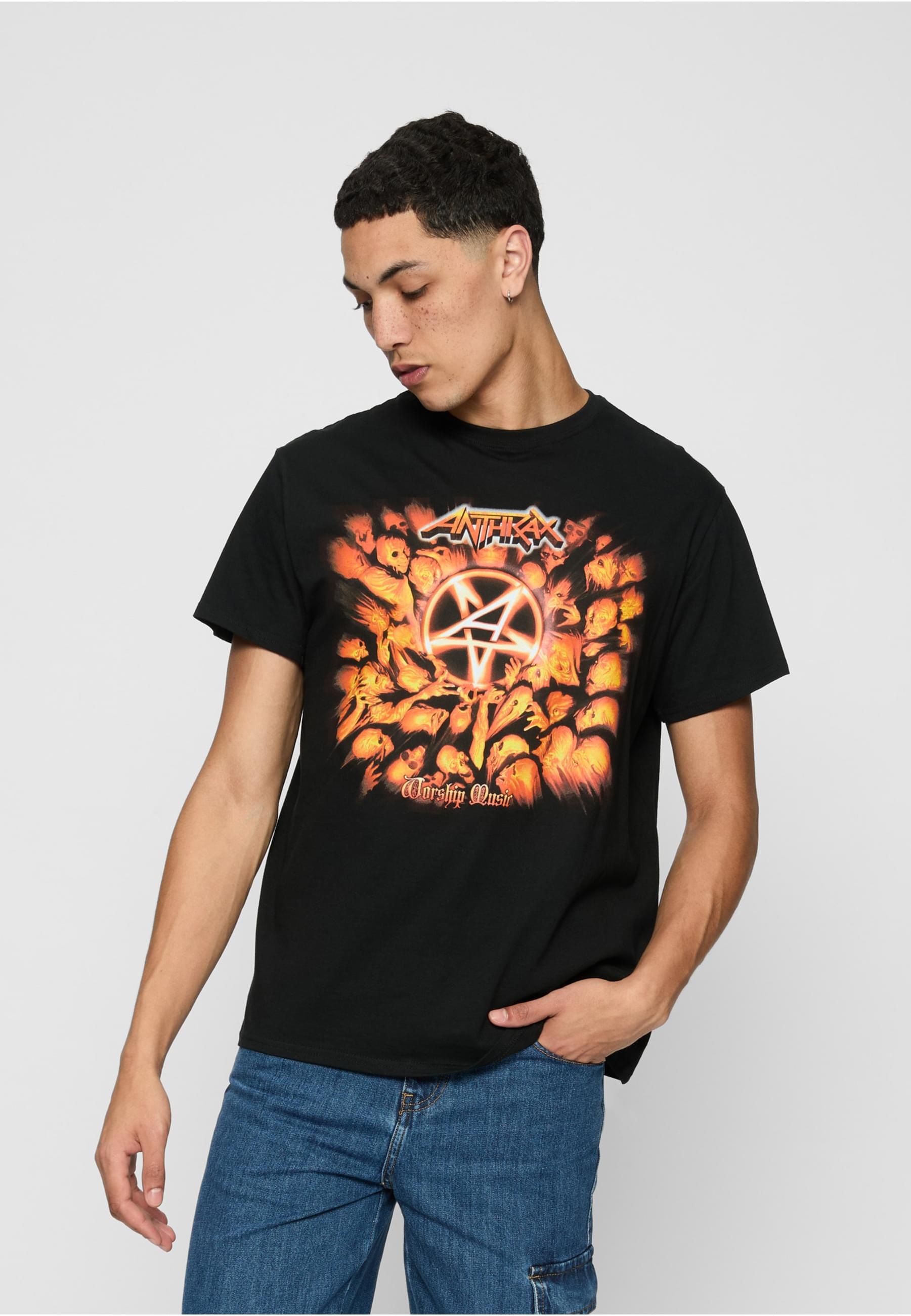 Merchcode T-Shirt »Merchcode Herren Anthrax Worship Tee«, (1 tlg.)
