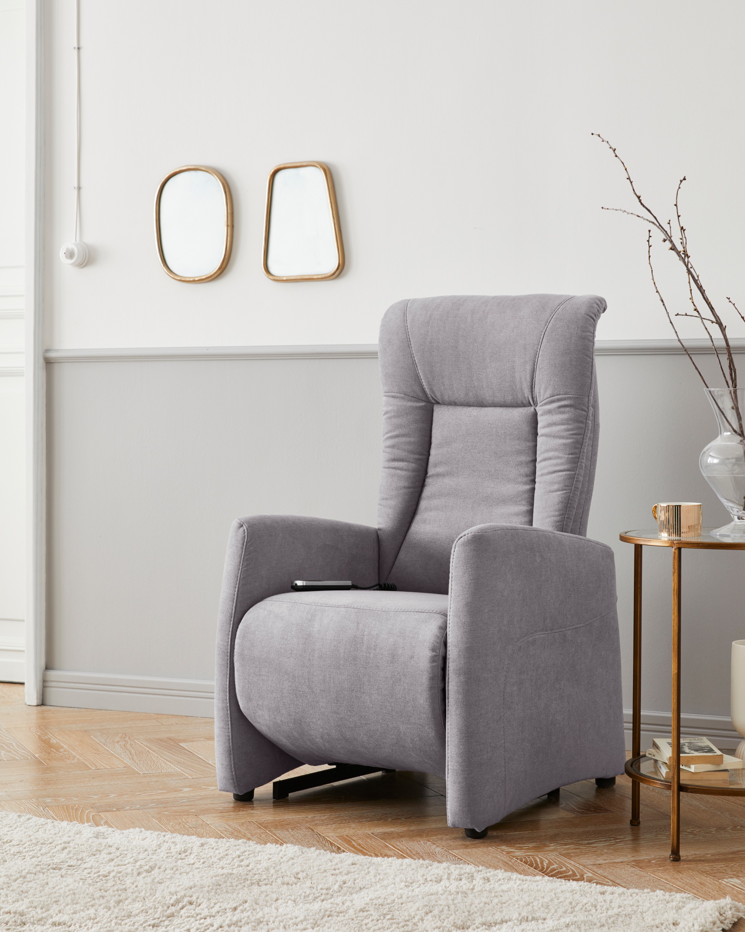 sit&more TV-Sessel Melissa, wahlweise elektrisch oder manuell verstellbar, optional mit Aufstehhilfe