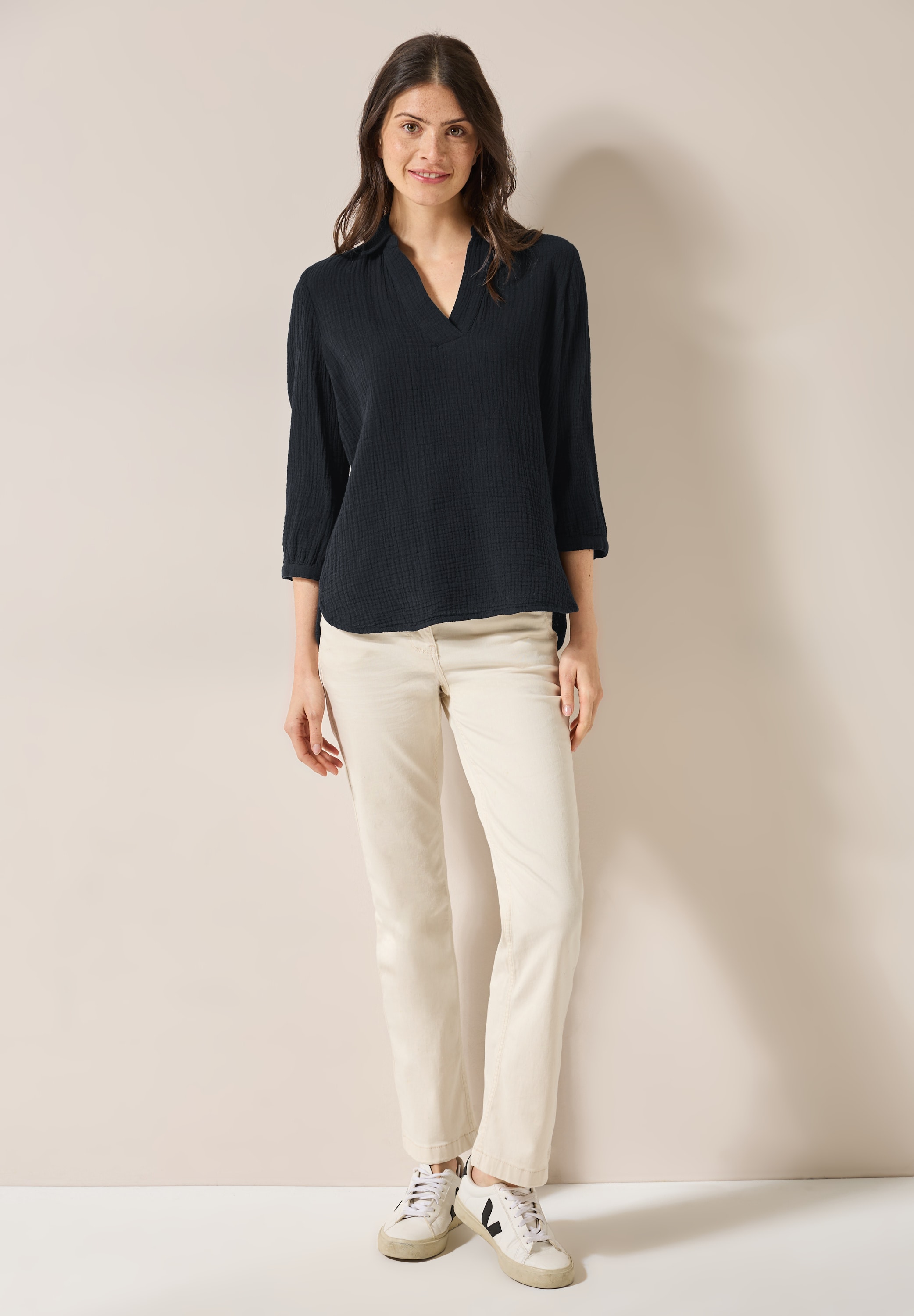 Cecil Klassische Bluse, mit 3/4 Ärmeln