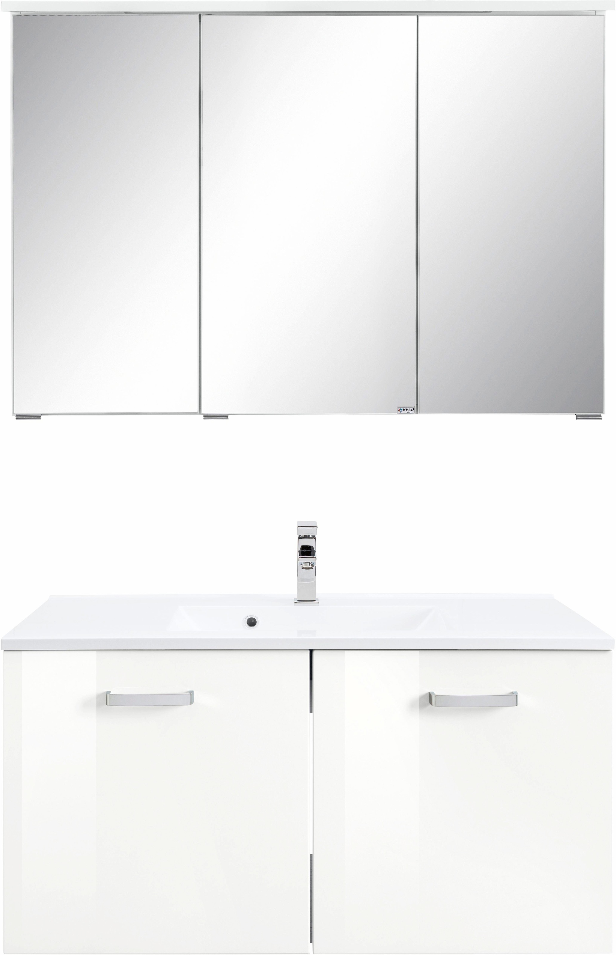 welltime Badmöbel-Set "Ravenna" 2 Stk. tlg. Breite 90 cm, Spiegelschrank un günstig online kaufen