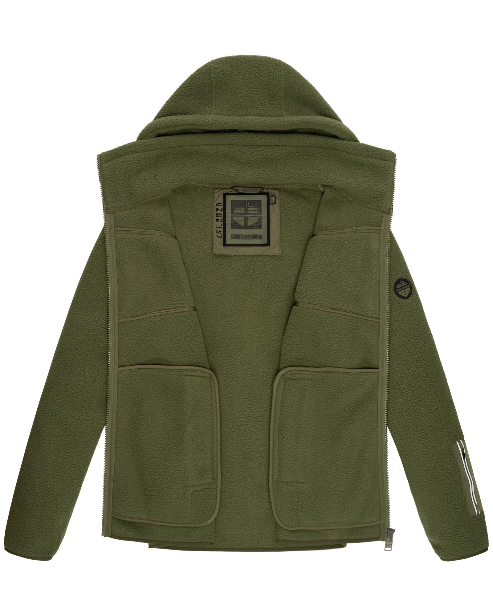 Stone Harbour Fleecejacke »Illian«, mit Kapuze, Sportliche Herren Fleece-Outdoorjacke mit Kapuze