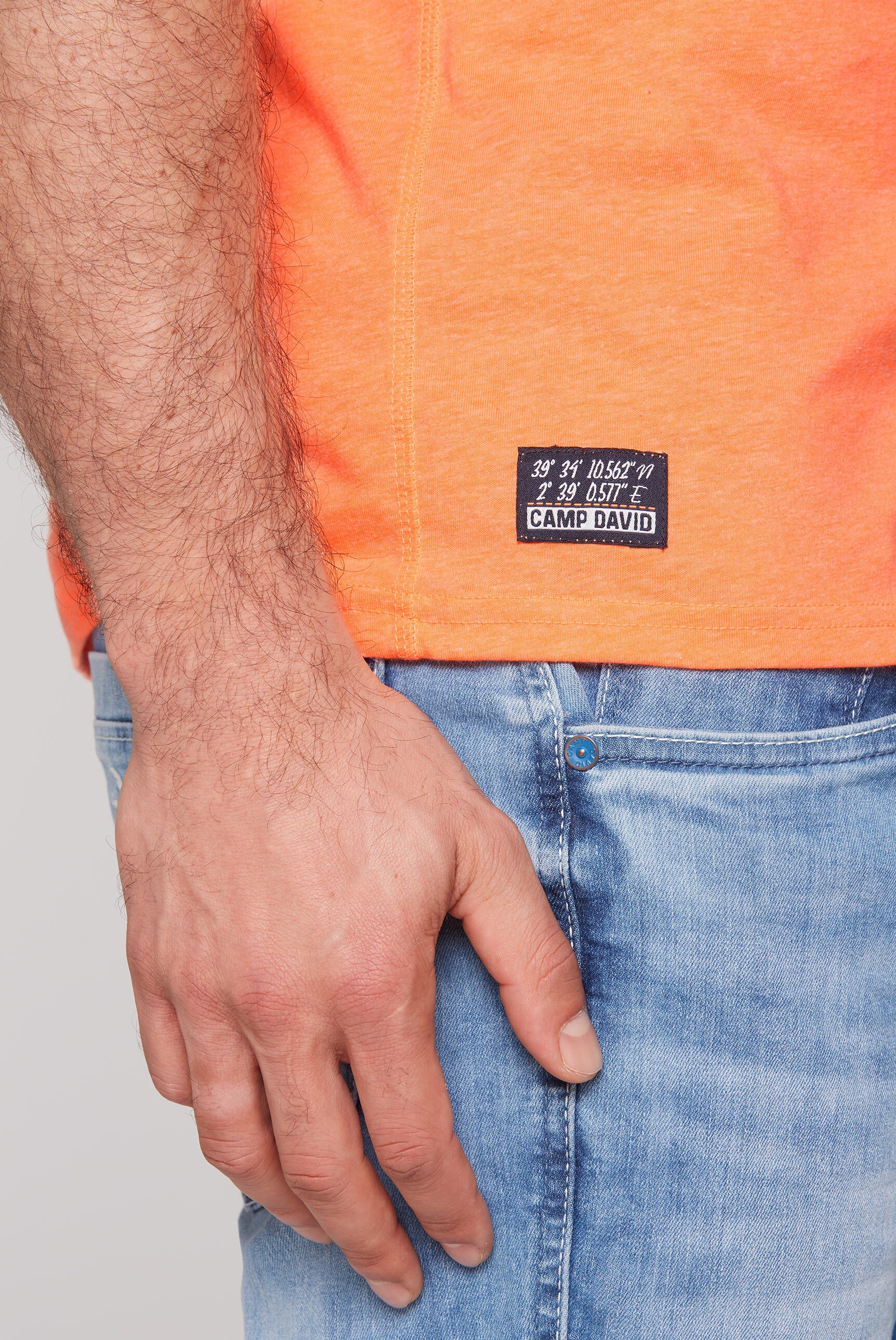 CAMP DAVID Rundhalsshirt, aus Baumwolle
