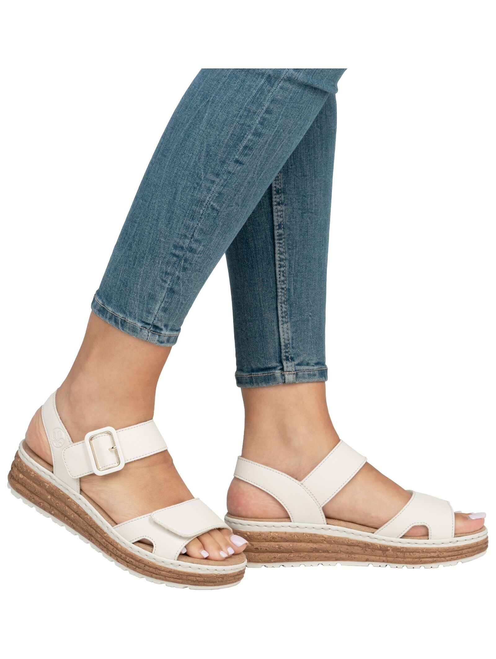 Rieker Keilsandalette »Rieker Sandalen Lederimitat«