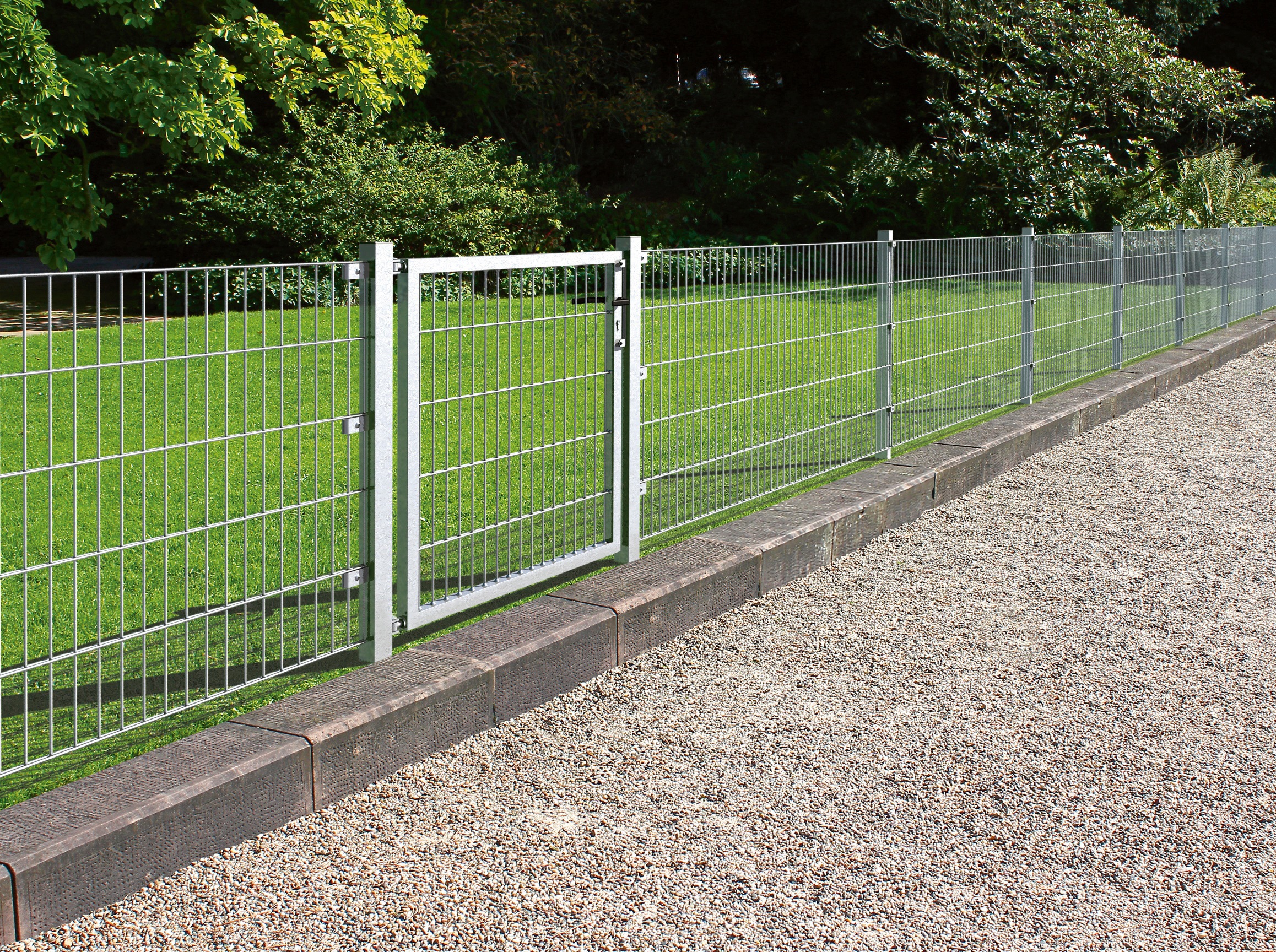 Alberts Doppelstabmattenzaun »Grundset«, Höhe 80 160 cm, Gesamtlänge