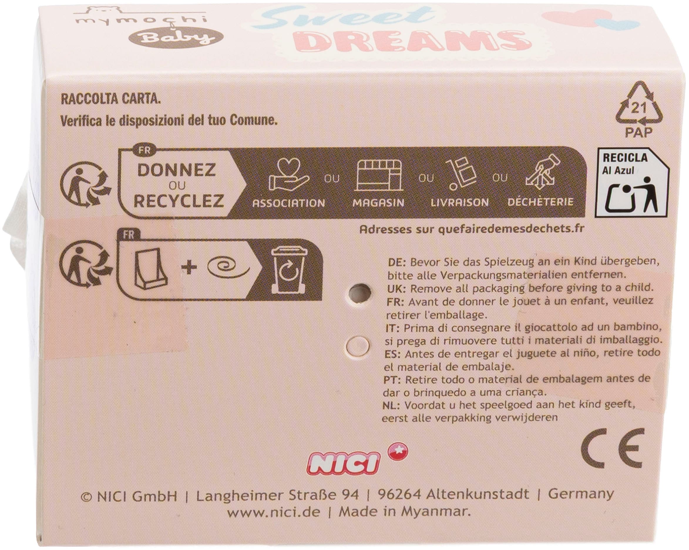 Nici »mymochi, Set Katze Angy 7cm mit Babyflasche & Bettchen mit Karabiner« in Geschenkbox