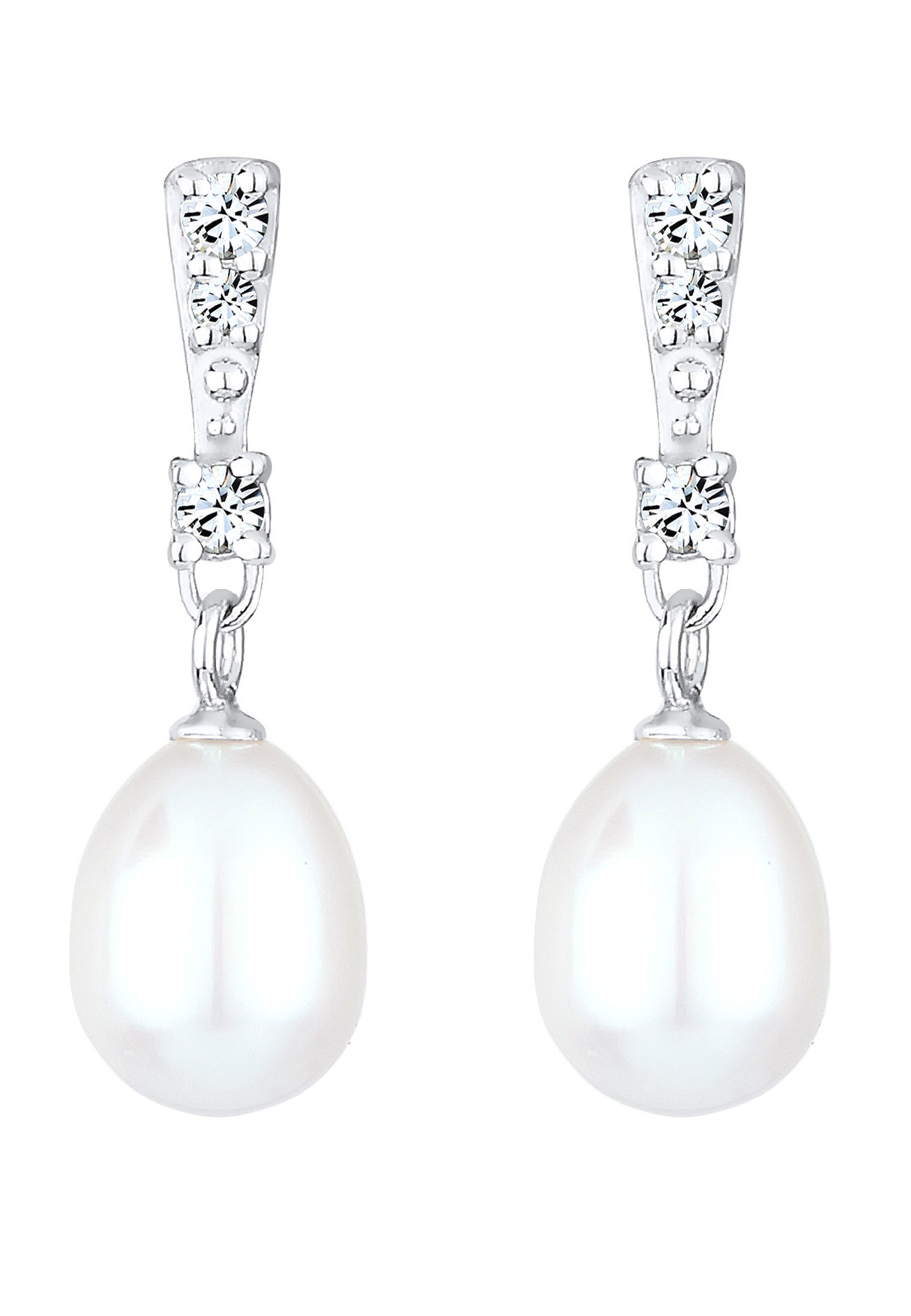Elli Paar Ohrhänger »Perlen Kristalle Elegant 925 Silber«