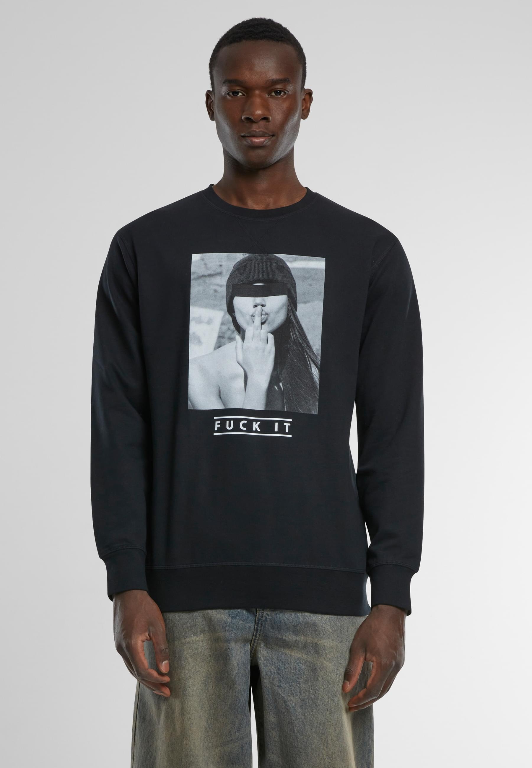 MisterTee Rundhalspullover »MisterTee Herren Fuck It 2.0 Crewneck«, (1 tlg.)
