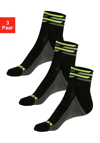 Funktionssocken, (3 Paar), Nylon-Microfaser Sportsocken