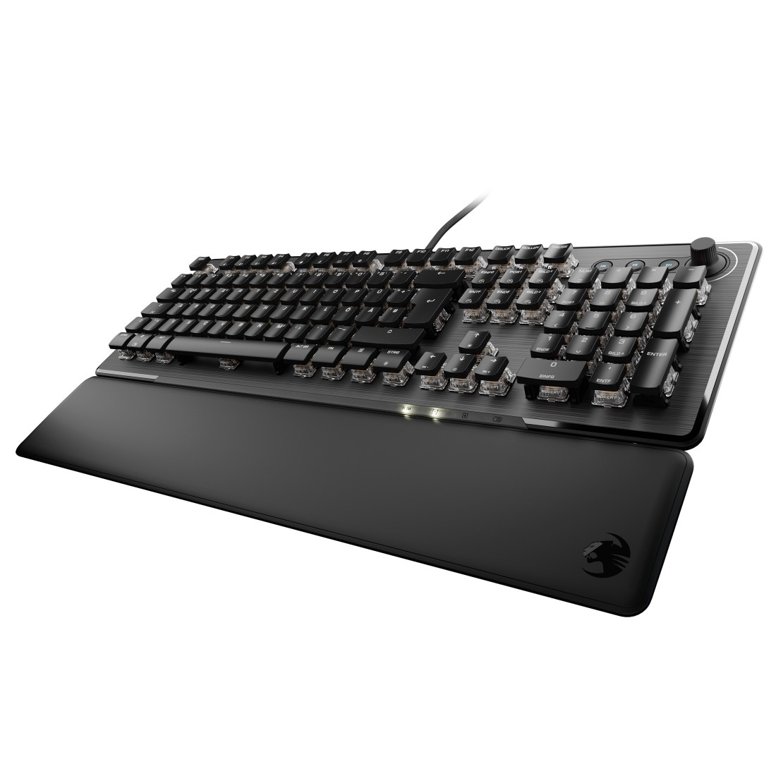 ROCCAT Gaming-Tastatur »Vulcan II, taktiler brauner Schalter«, (Handgelenkauflage-Multimedia-Tasten)