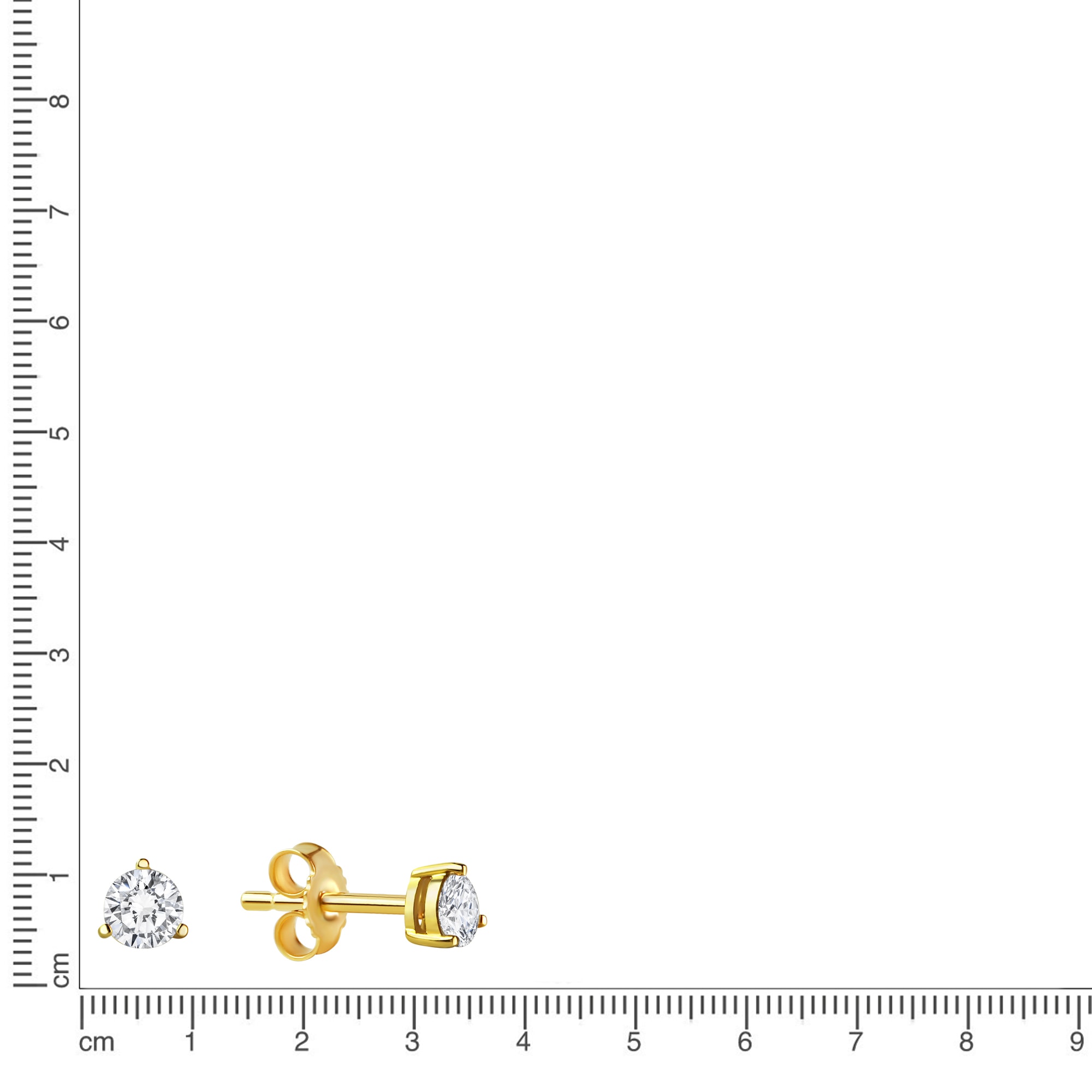 Vivance Paar Ohrstecker »333/- Gelbgold glanz Zirkonia«