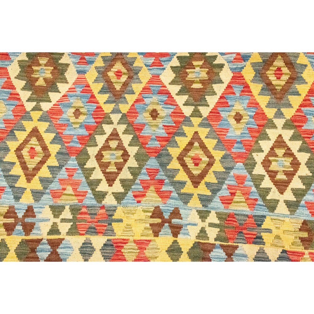 morgenland Wollteppich »Kelim Afghan Teppich handgewebt mehrfarbig«, rechteckig, Kurzflor