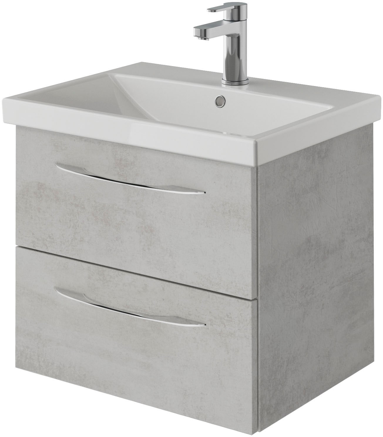 Saphir Badmöbel-Set »Serie 4035 2-teilig, Keramikwaschtisch mit LED-Spiegelschrank«, (Set), 60 cm breit, inkl. Türdämpfer, 2 Schubladen, 2 Türen, 2 Einlegeböden