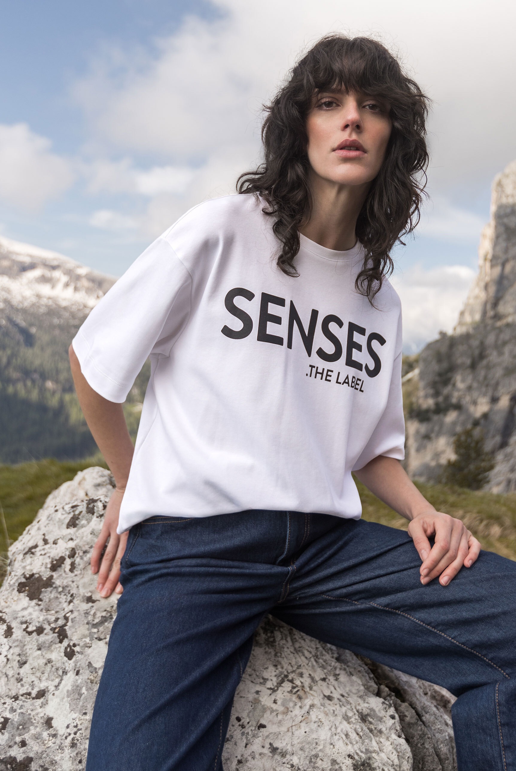 SENSES.THE LABLE Rundhalsshirt, aus Baumwolle