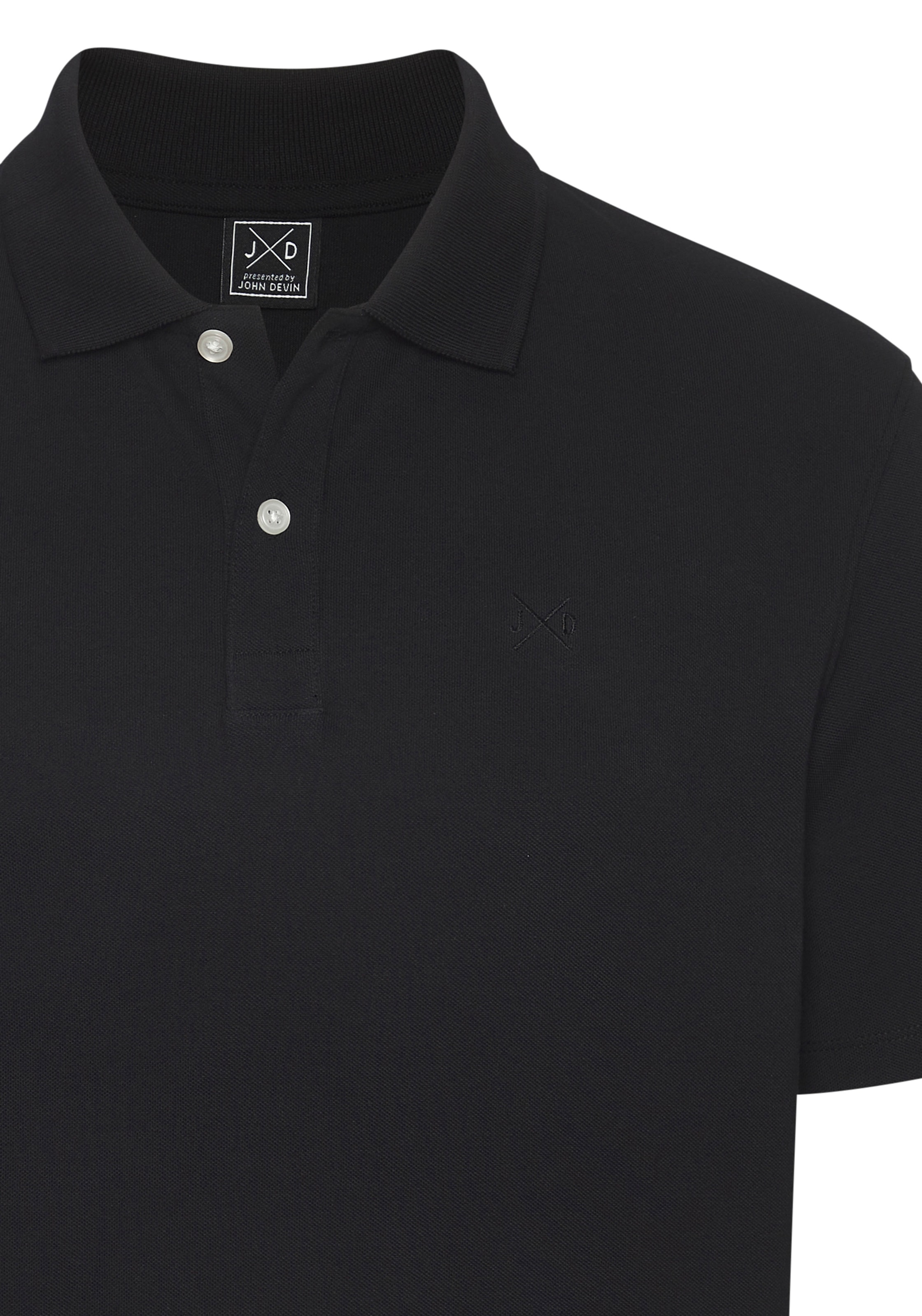John Devin Poloshirt mit dezenter, hochwertiger Logostickerei günstig online kaufen