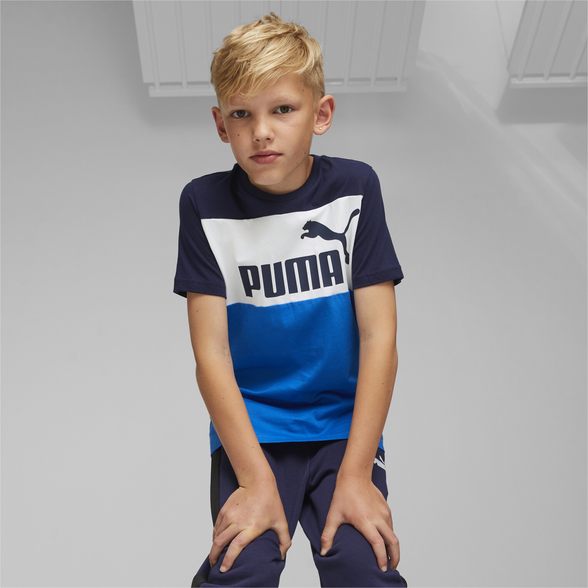 PUMA T-Shirt »Essentials+ T-Shirt in Blockfarben Jugendliche« | BAUR