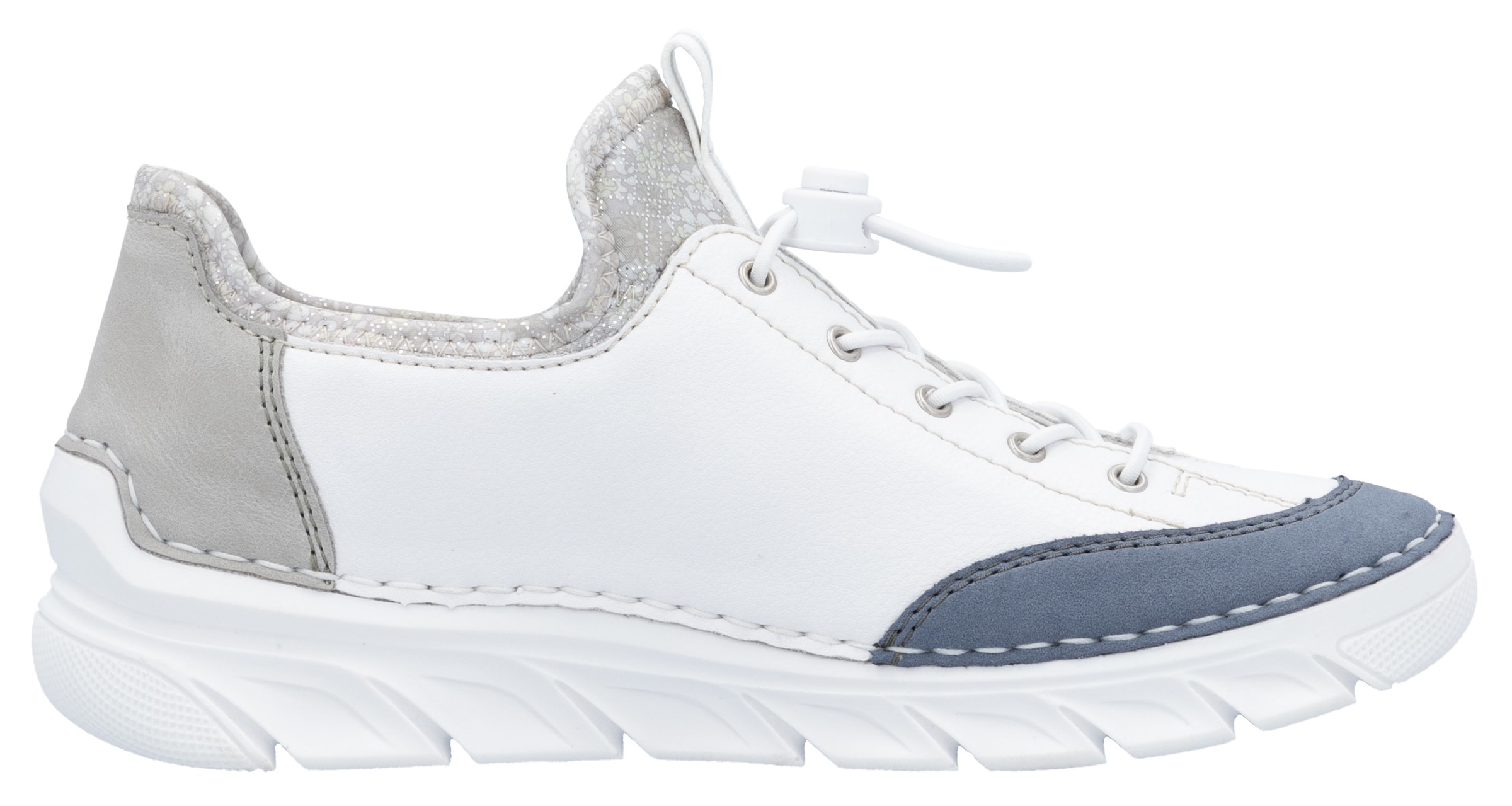 Rieker Slip-On Sneaker, Slipper, Freizeitschuh mit kontrastfarbenen Besätzen