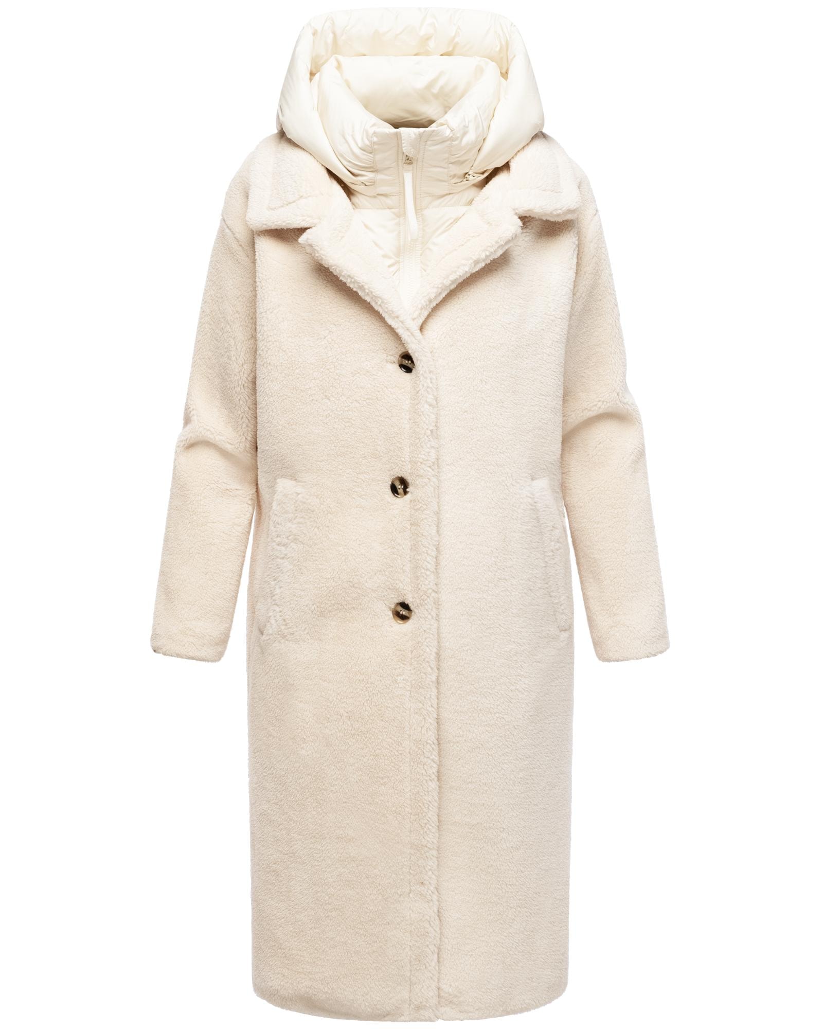Navahoo Wintermantel "Teddyzauber 14" Plüschmantel aus Teddyfleece mit abnehmbarem Krageneinsatz