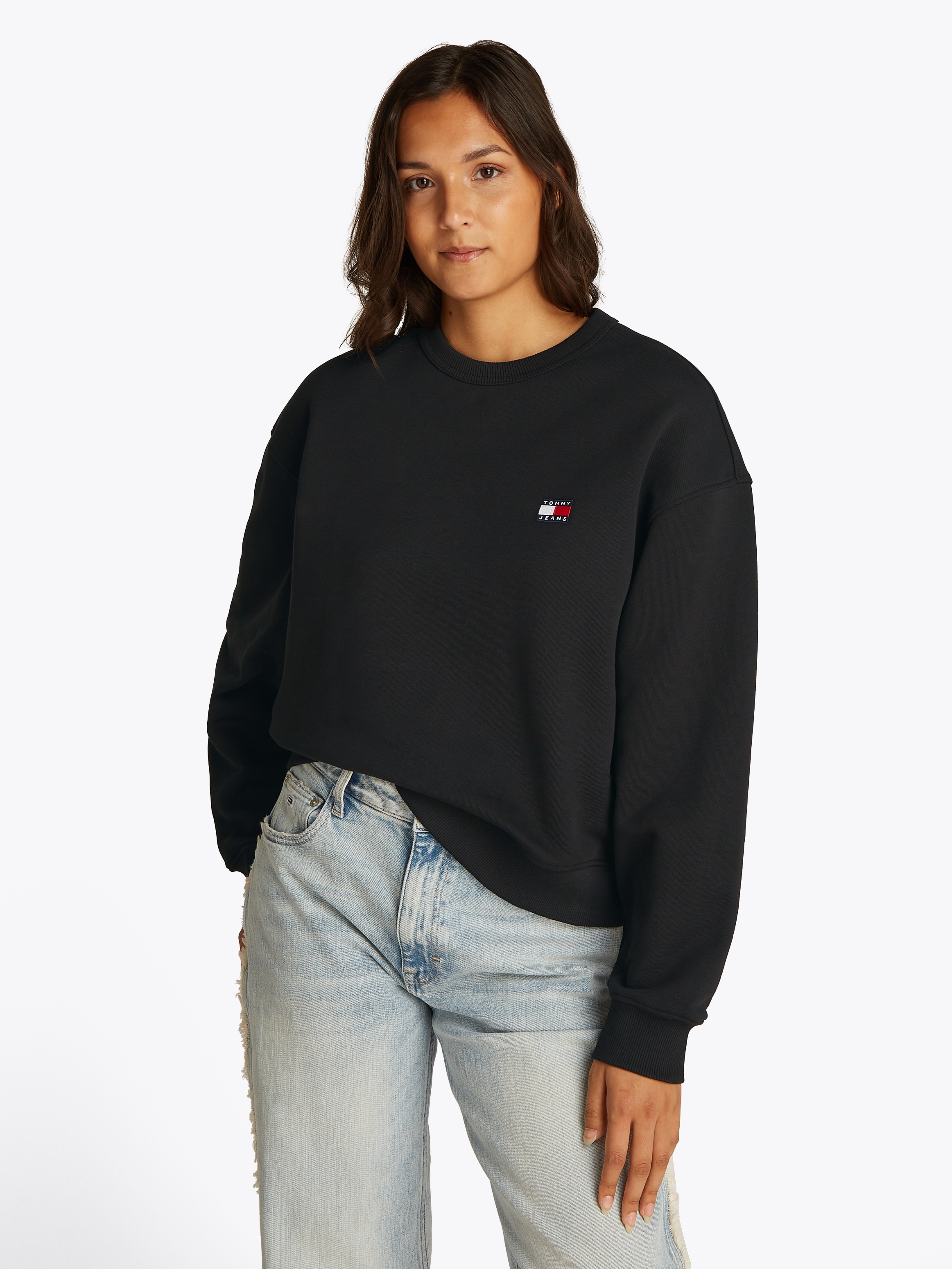 Tommy Jeans Sweatshirt "TJW BXY BADGE CREW", mit Logo-Badge günstig online kaufen