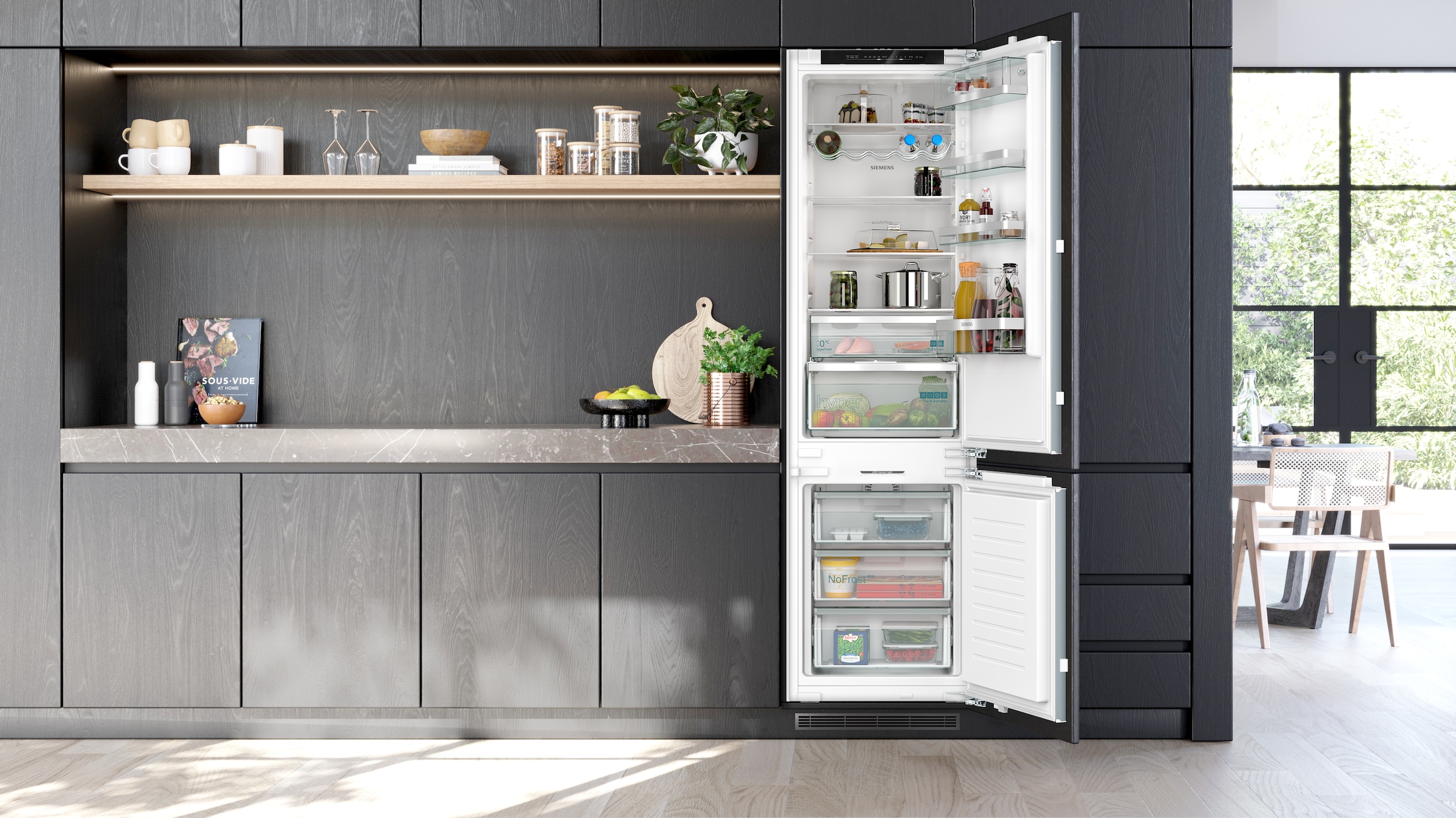 SIEMENS Einbaukühlgefrierkombination iQ500 »KI96NADC0« 193,5 cm hoch 55,8 cm breit