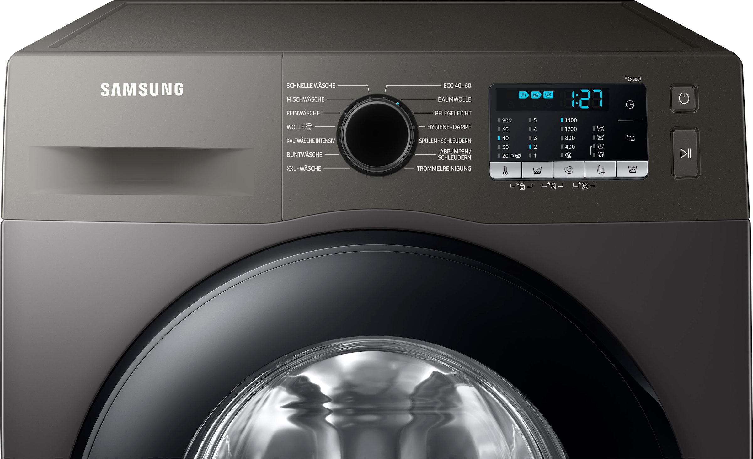 Samsung Waschmaschine »WW70TA049AX«, WW5000T 1400 /min, 7 INOX, FleckenIntensiv-Funktion U auf BAUR | Raten WW70TA049AX, kg