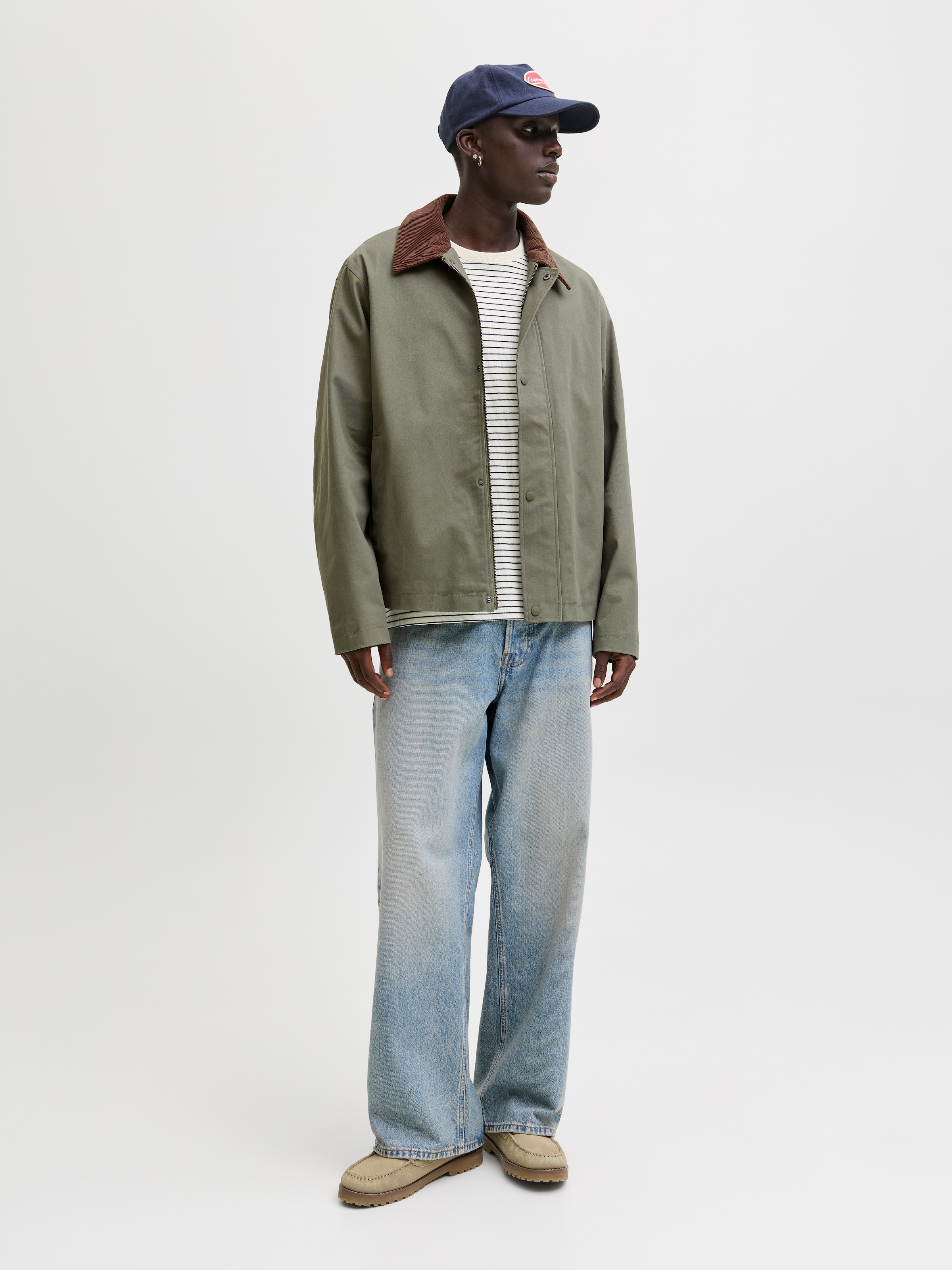 Jack & Jones Kurzjacke »JJEGRAHAM WORKER JACKET SN« mit Fly-Away-Kragen