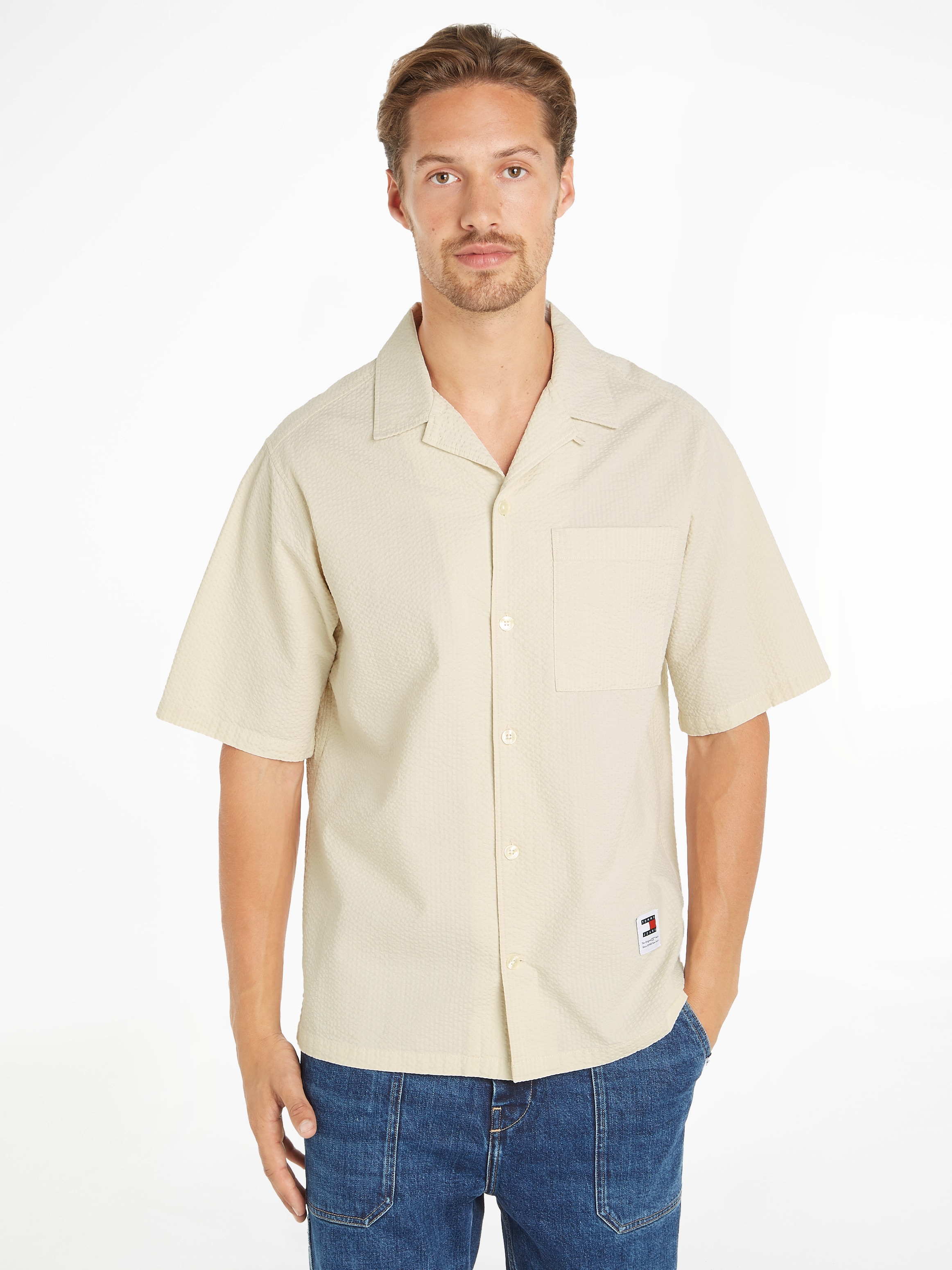 Tommy Jeans Kurzarmhemd TJM RLX SEERSUCKER CAMP SHIRT günstig online kaufen