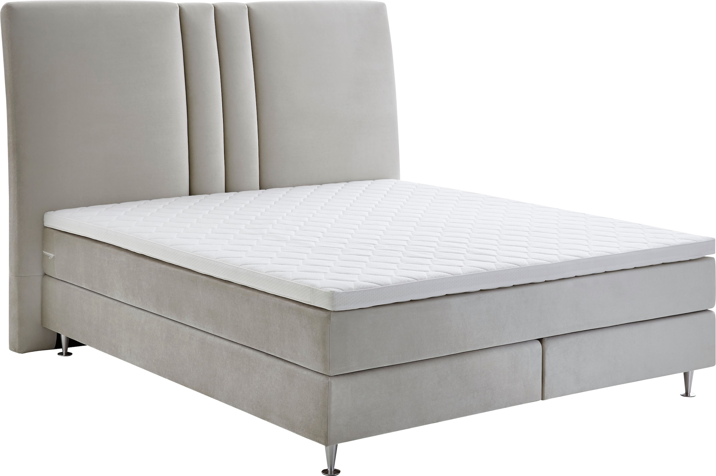 ATLANTIC home collection Boxspringbett »Rita«, mit Topper und hohen Kopfteil
