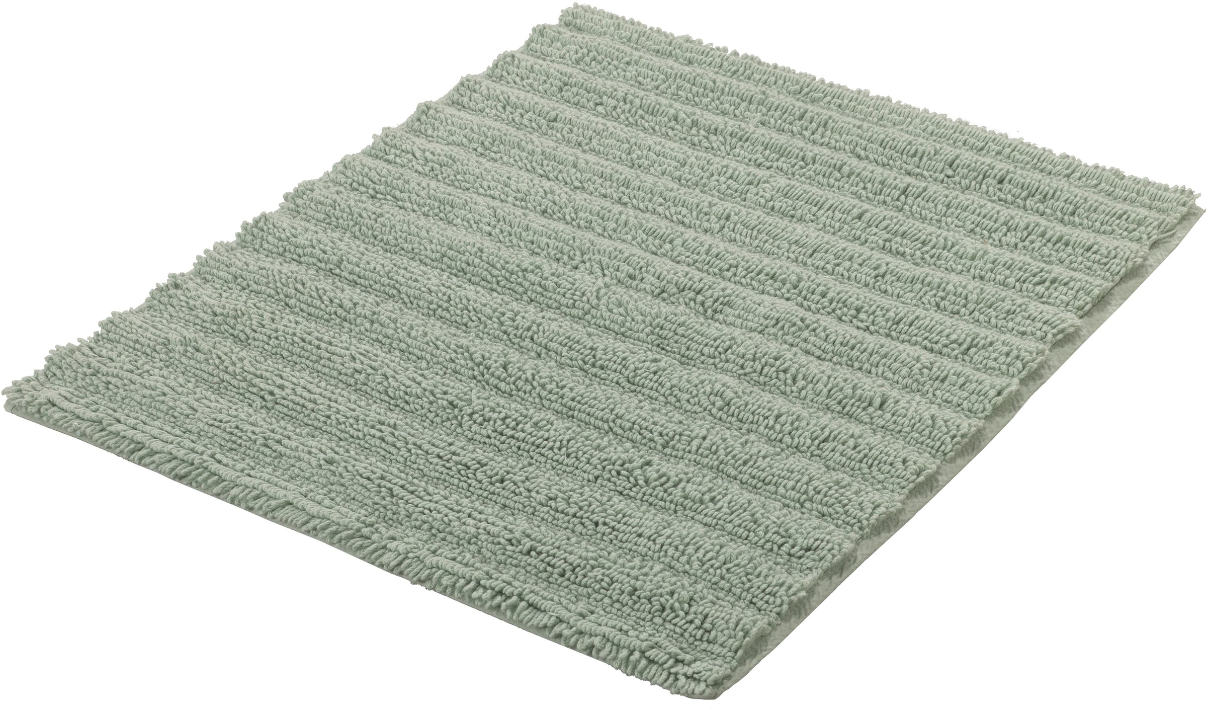Kleine Wolke Badematte "Yara, Badvorleger, Badezimmer Teppich" Höhe 5 mm beidseitig nutzbar fußbodenheizungsgeeignet Badteppich, Uni Farben, gestreift, waschbar