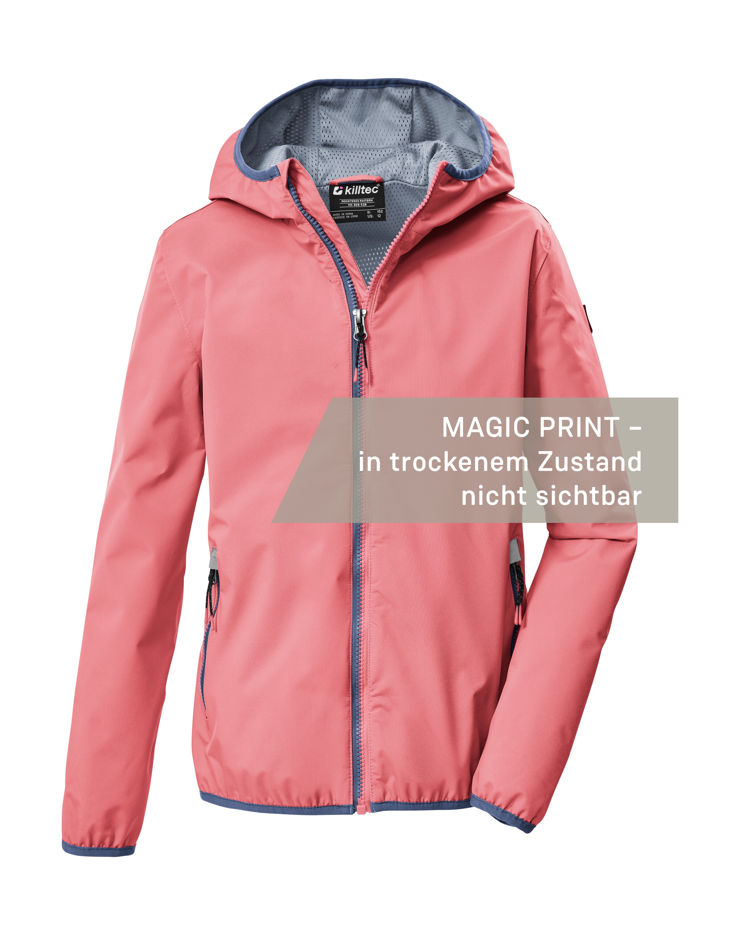 Killtec "KOS 156 GRLS JCKT" Wind- und wasserdichte Mädchenjacke mit Magic Print