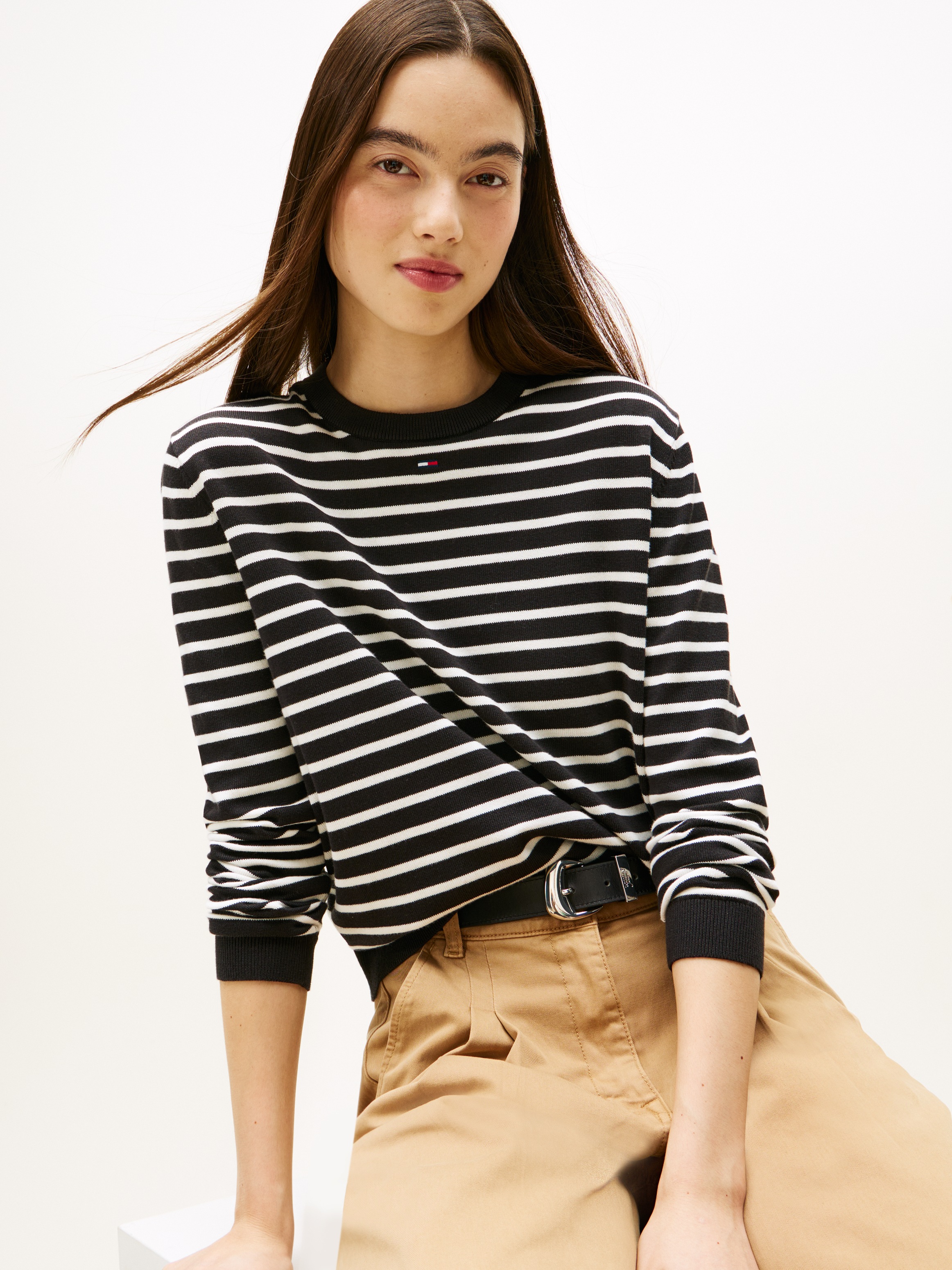 Tommy Jeans Strickpullover "TJW ESSENTIAL CREW SWEATER EXT" günstig online kaufen