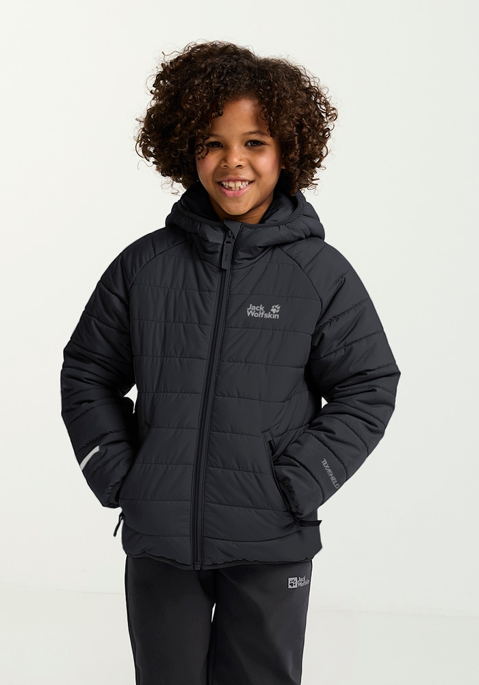 Jack Wolfskin Outdoorjacke "ZENON JKT KIDS" mit Kapuze Pufferjacke für Kinder, warm, winddicht