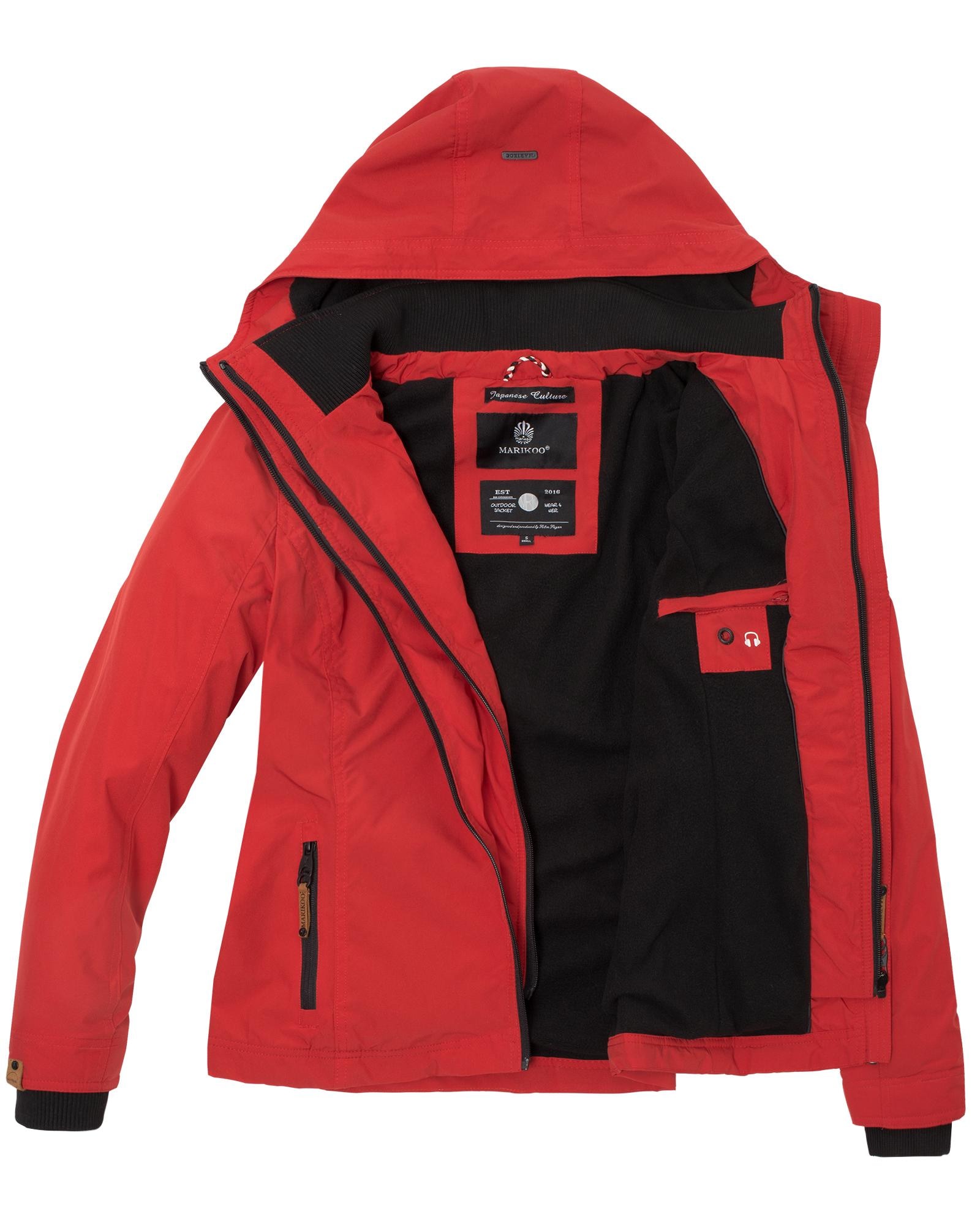 Marikoo Outdoorjacke »Erdbeere«, mit Kapuze, sportliche Funktionsjacke mit Kapuze