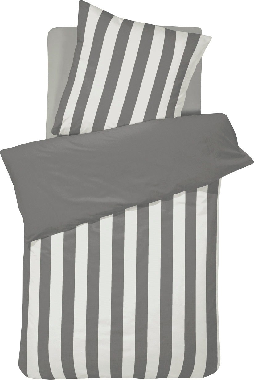 Cinderella Wendebettwäsche "Laine" 2 Stk. mit zeitlosem Streifenmuster günstig online kaufen