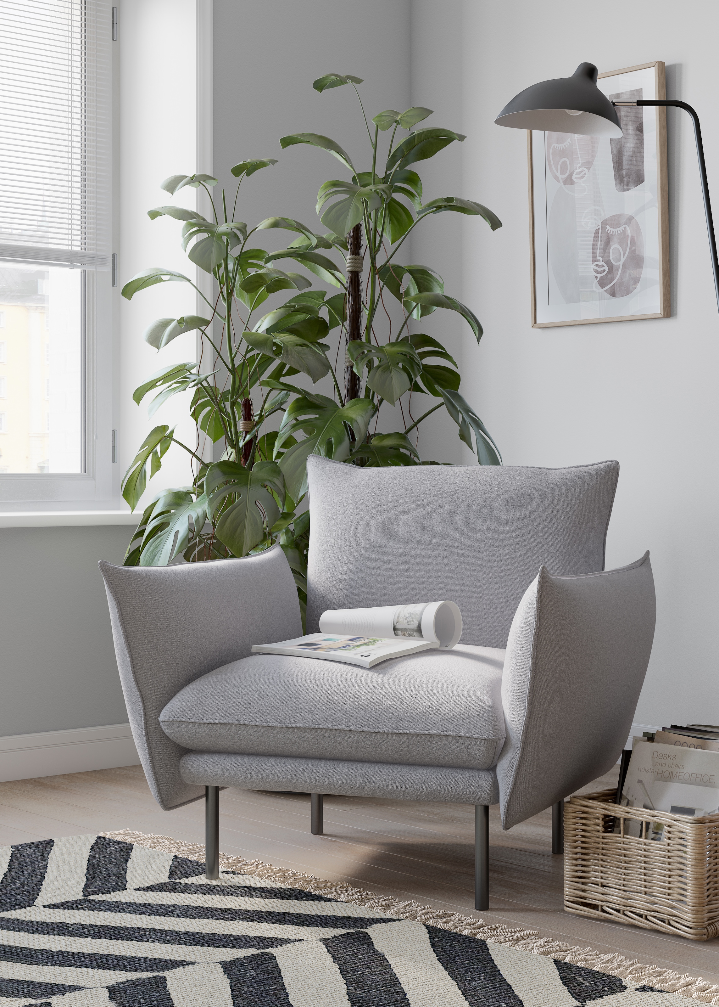 OTTO home Sessel "Stine Cocktailsessel" Besonderes Design durch Kissenoptik und Keder