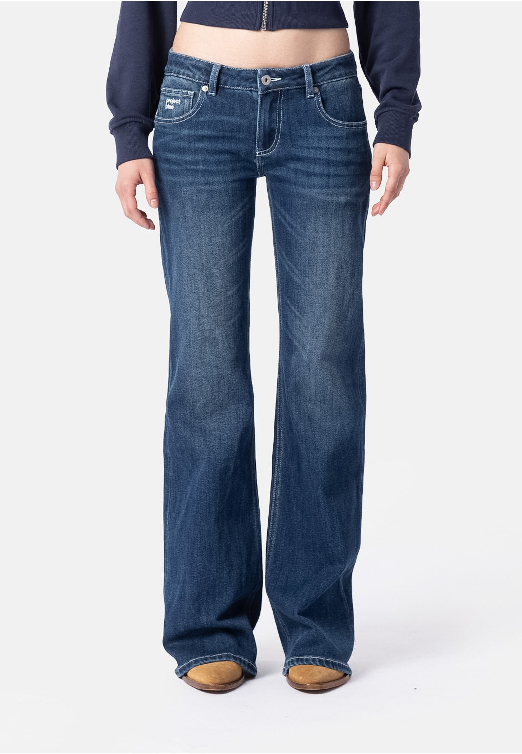 Project Blue Bootcut-Jeans »Project Blue LOW WAIST BOOTCUT«
