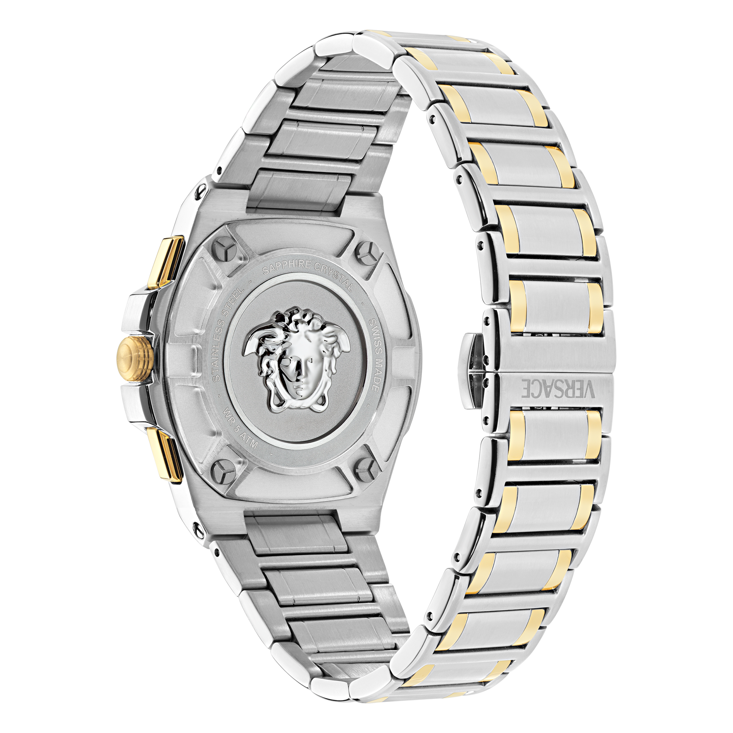 Versace Chronograph »GRECA REACTION« Quarzuhr, Armbanduhr, Herrenuhr, Swiss Made, Edelstahlarmband, analog