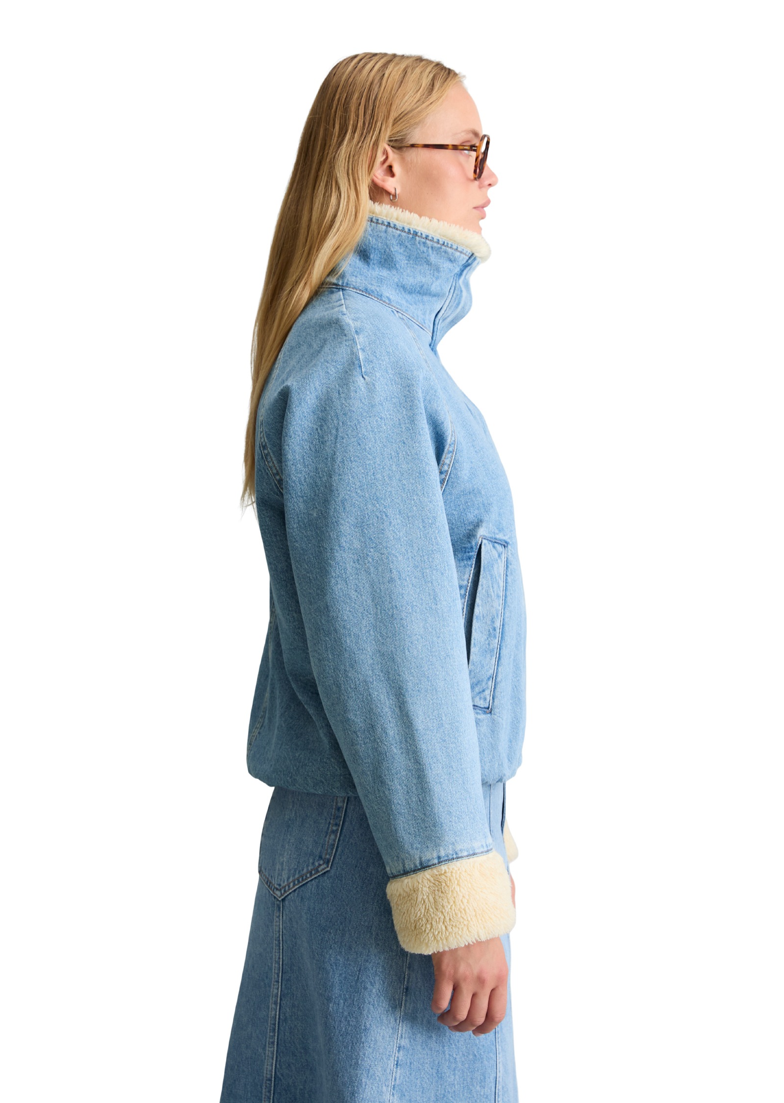 Marc O'Polo DENIM Jeansjacke »mit Futter in Lammfell-Optik«
