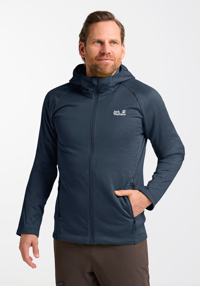 Jack Wolfskin Fleecejacke "PEAK DISTRICT HOODED FZ M" mitKapuze günstig online kaufen